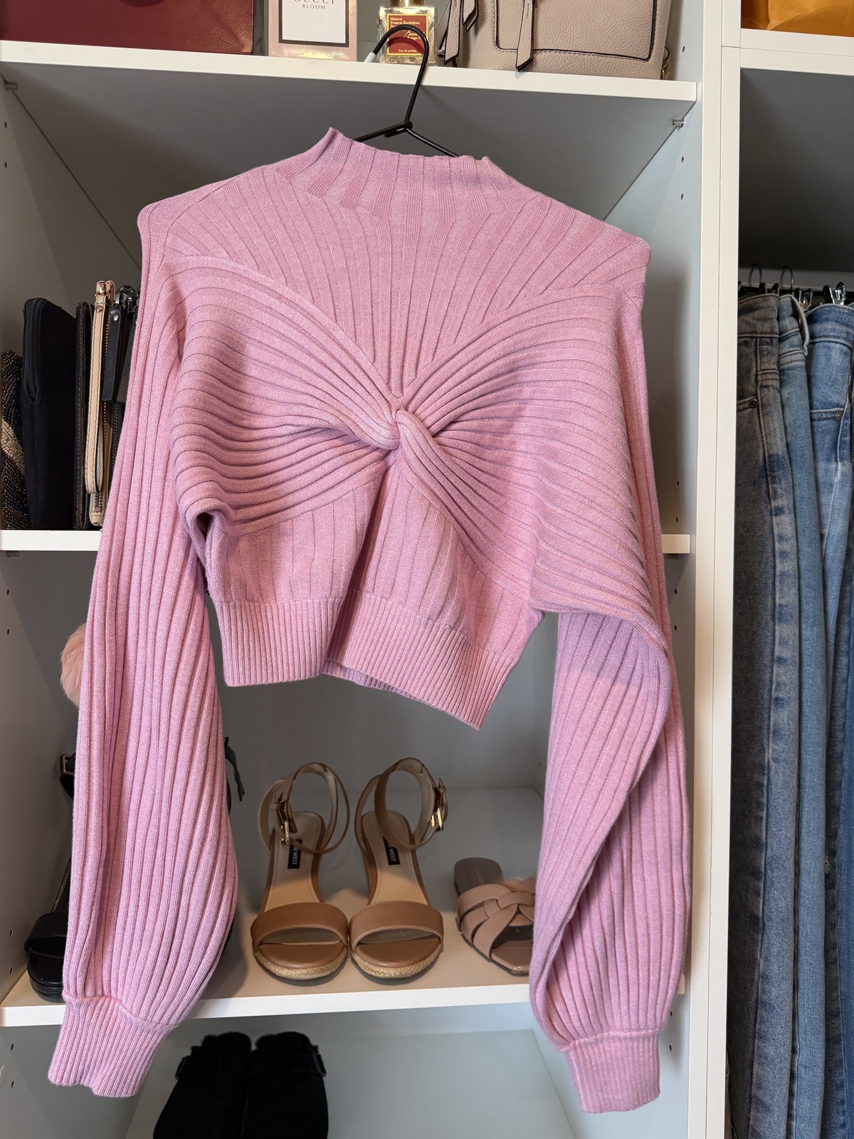 Pink cropped jumper