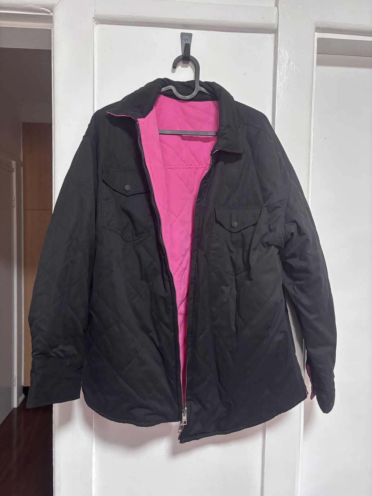 Reversible Ls Shacket Black Windbreaker