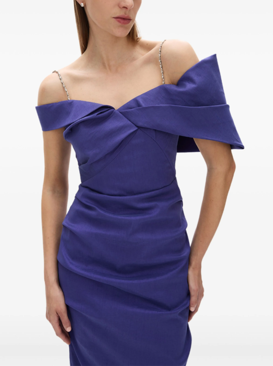 Dahli off-shoulder ruched dress 