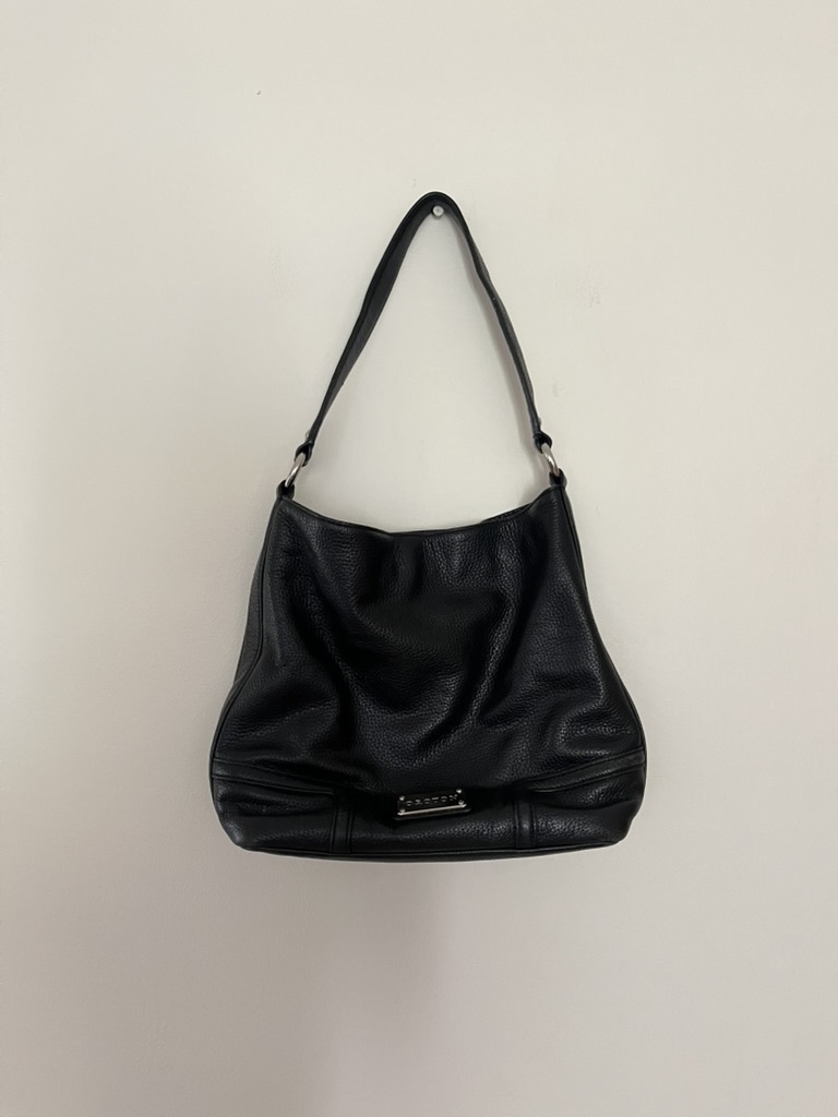 Mystical Hobo Black Pebbled Leather Shoulder Bag