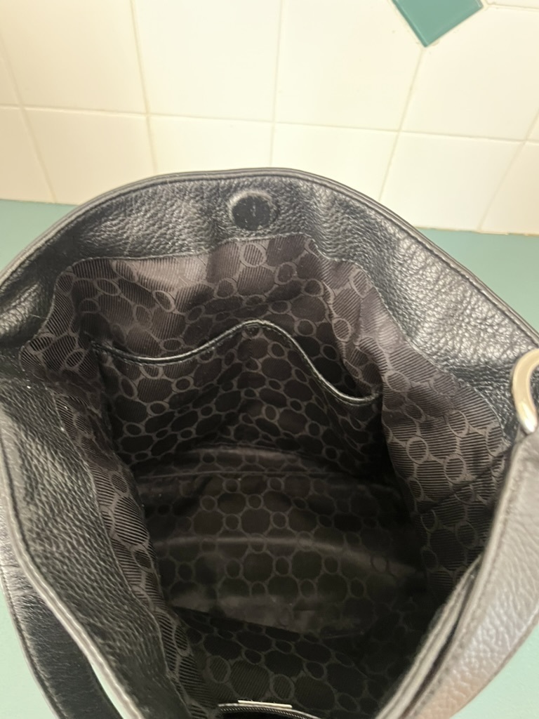 Mystical Hobo Black Pebbled Leather Shoulder Bag