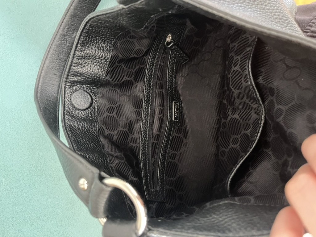 Mystical Hobo Black Pebbled Leather Shoulder Bag