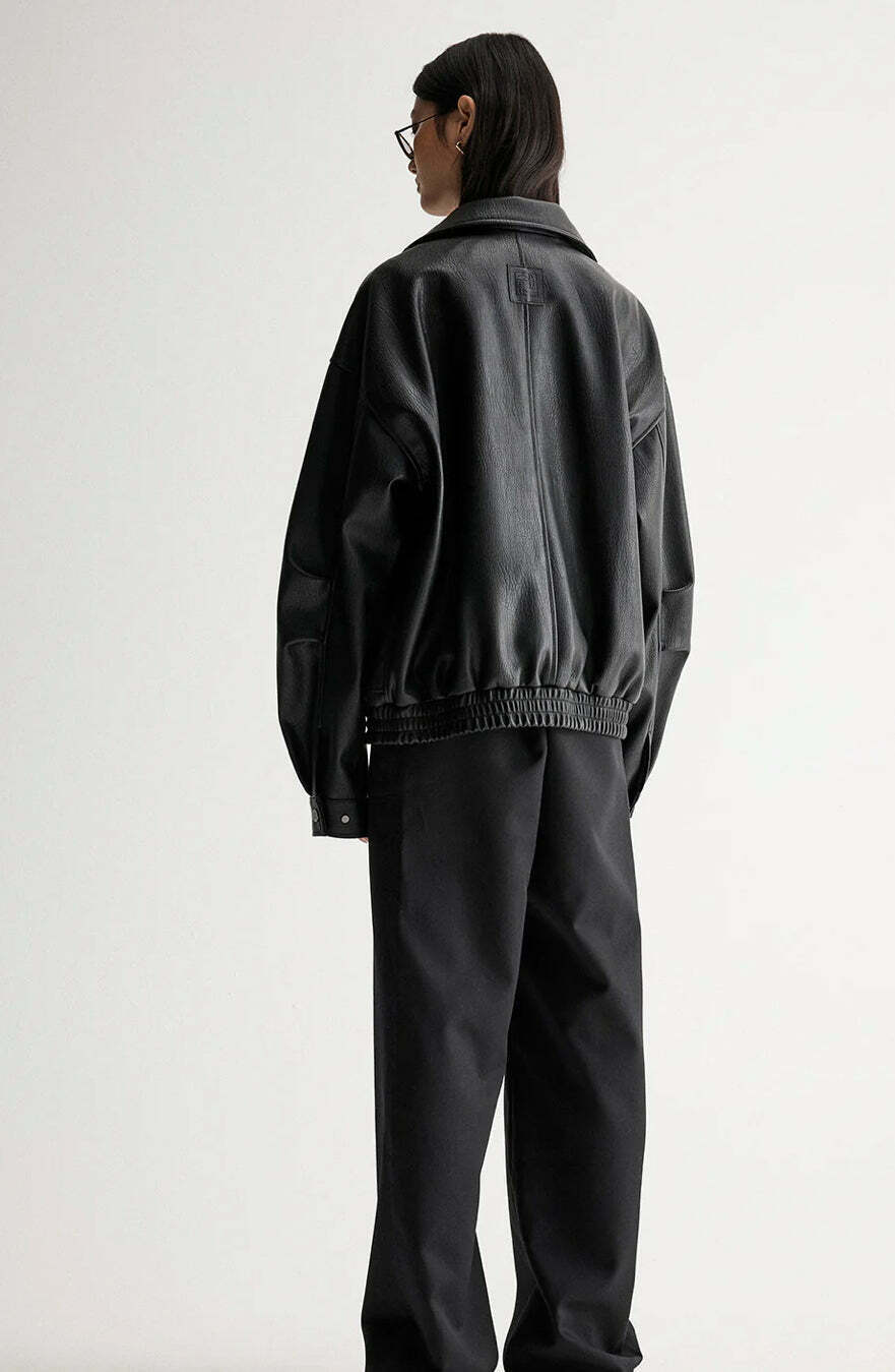 Ebony Faux Leather Jacket (Black)