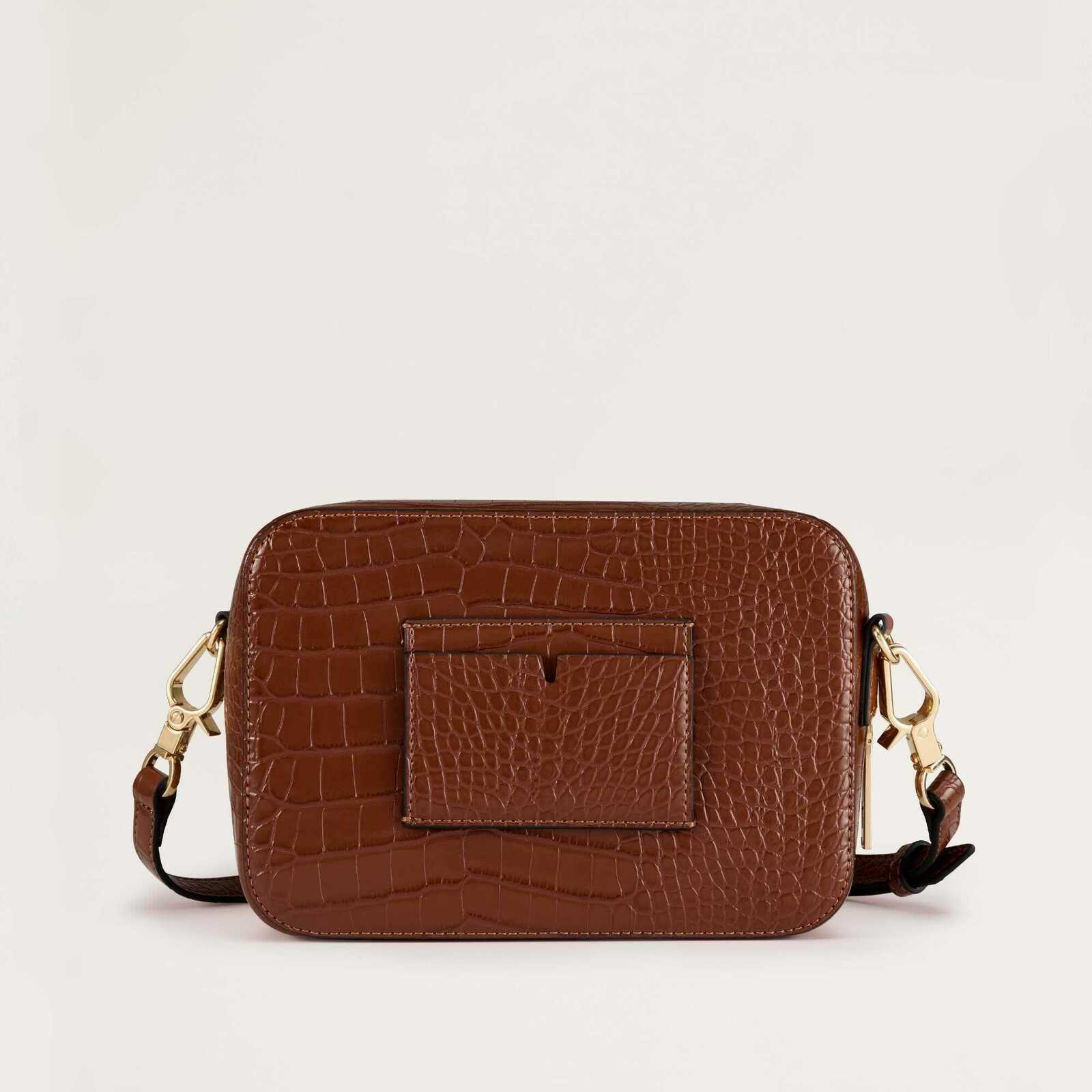 Sojourn Crossbody - Mahogany Croco