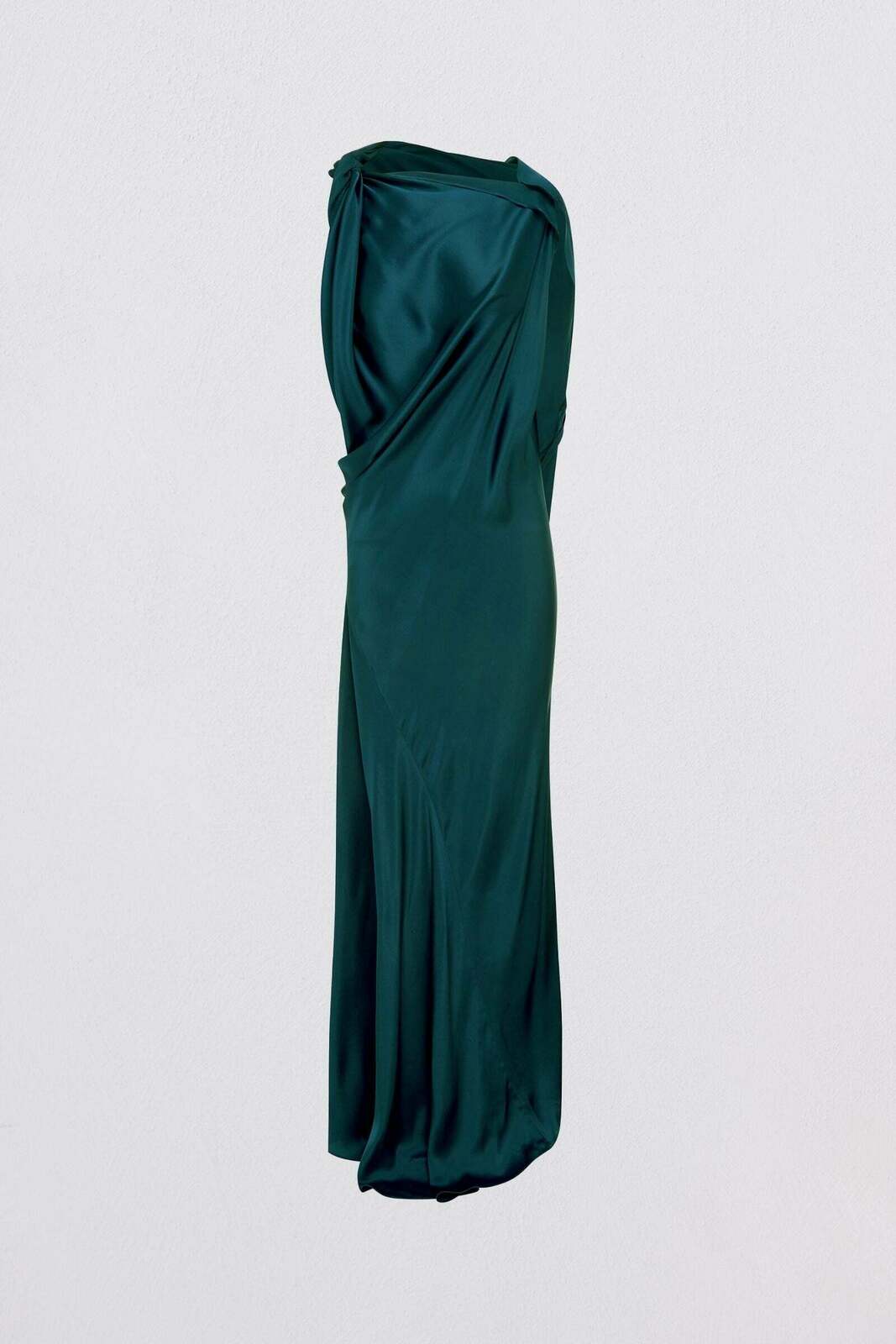 PETROL SILK ROMA GOWN