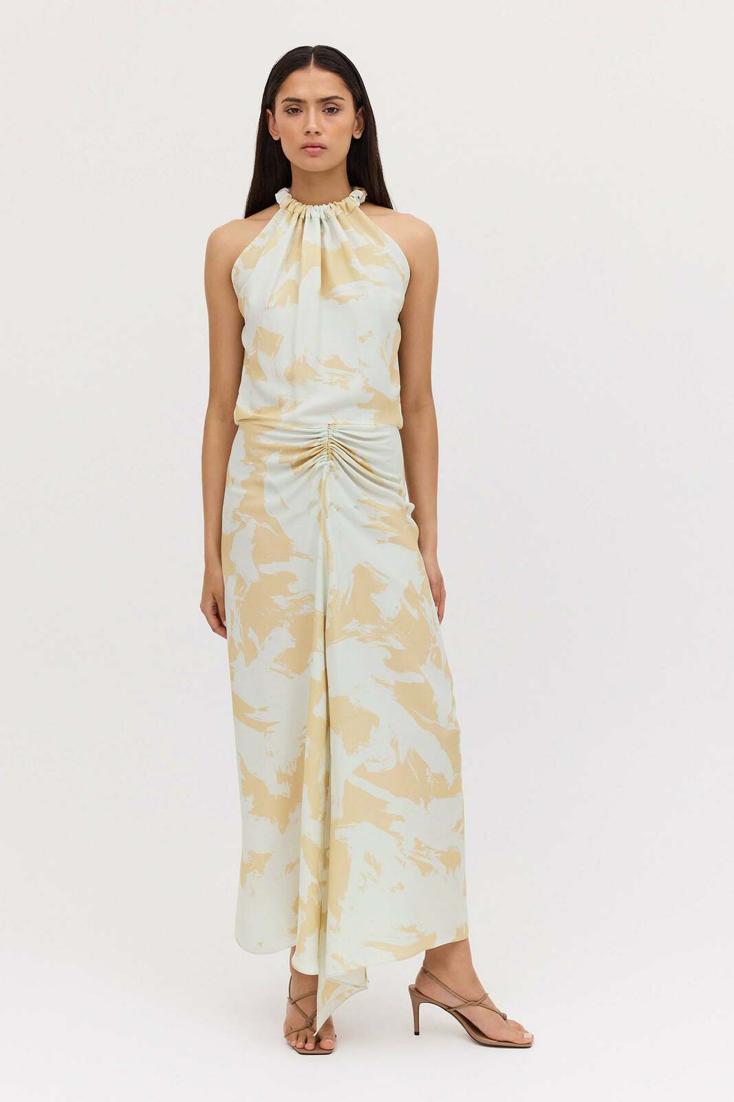 MINT BLOOM CREPE MAJORCA DRESS