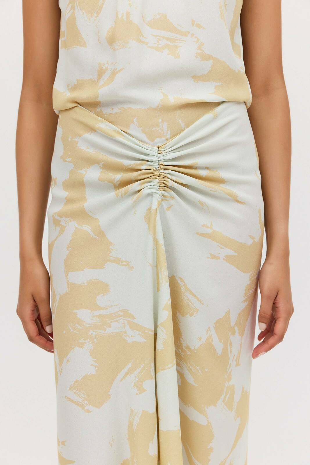 MINT BLOOM CREPE MAJORCA DRESS