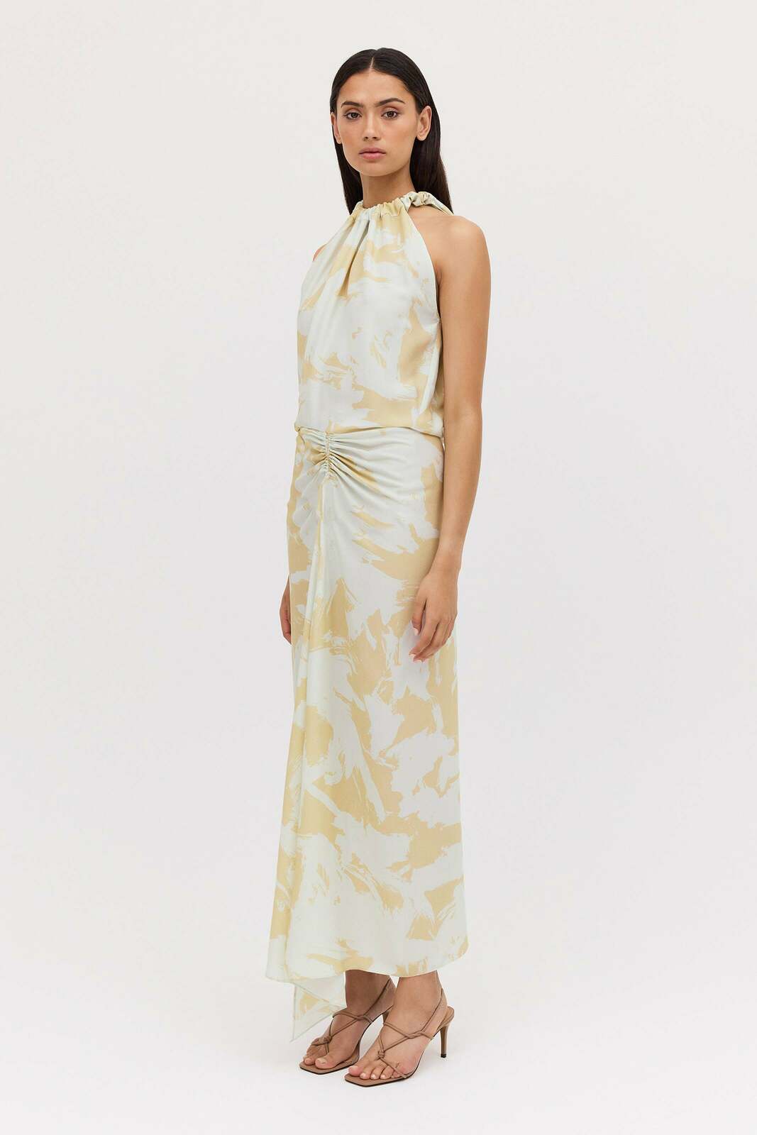 MINT BLOOM CREPE MAJORCA DRESS