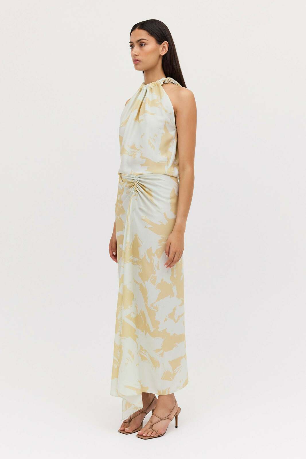 MINT BLOOM CREPE MAJORCA DRESS