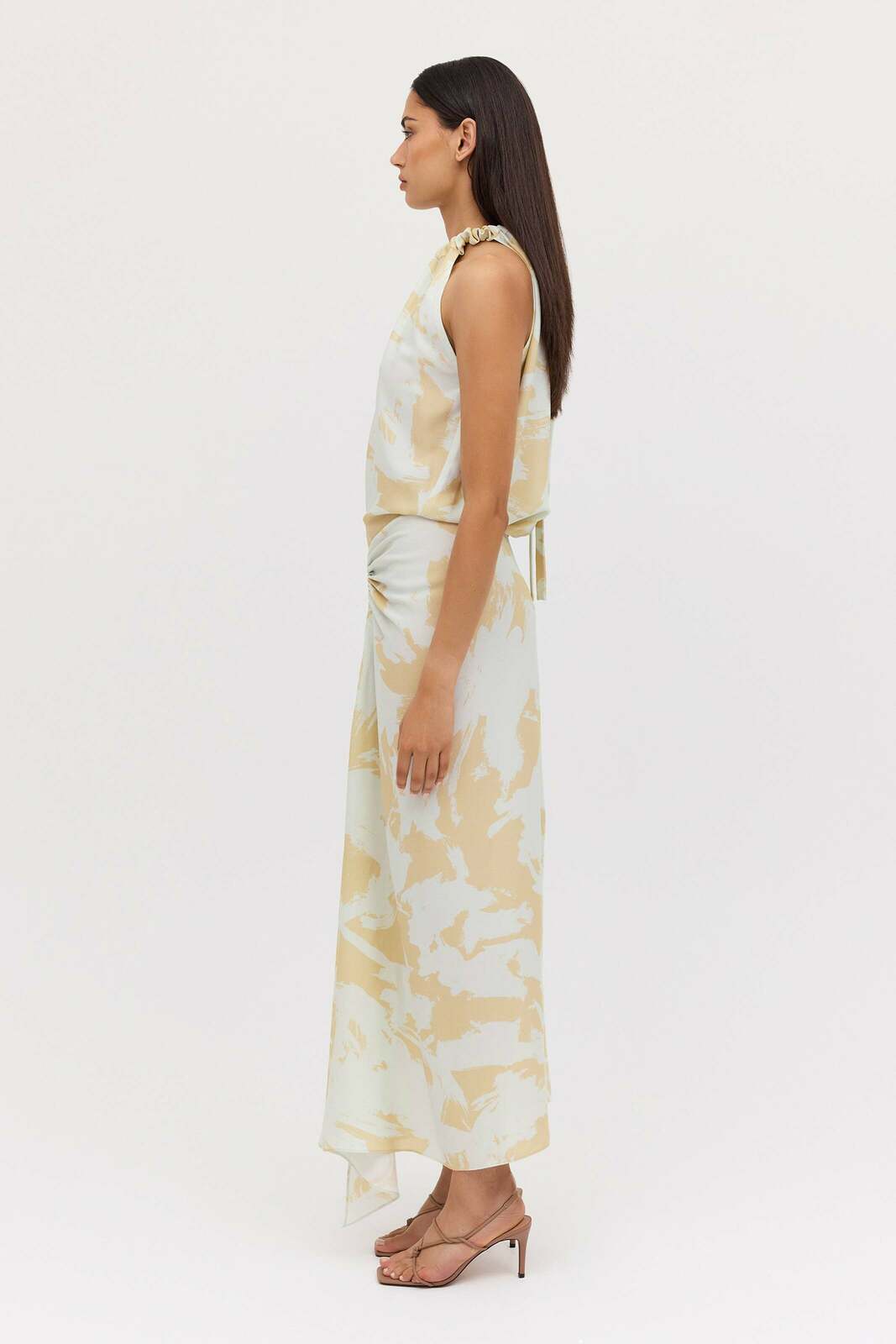 MINT BLOOM CREPE MAJORCA DRESS