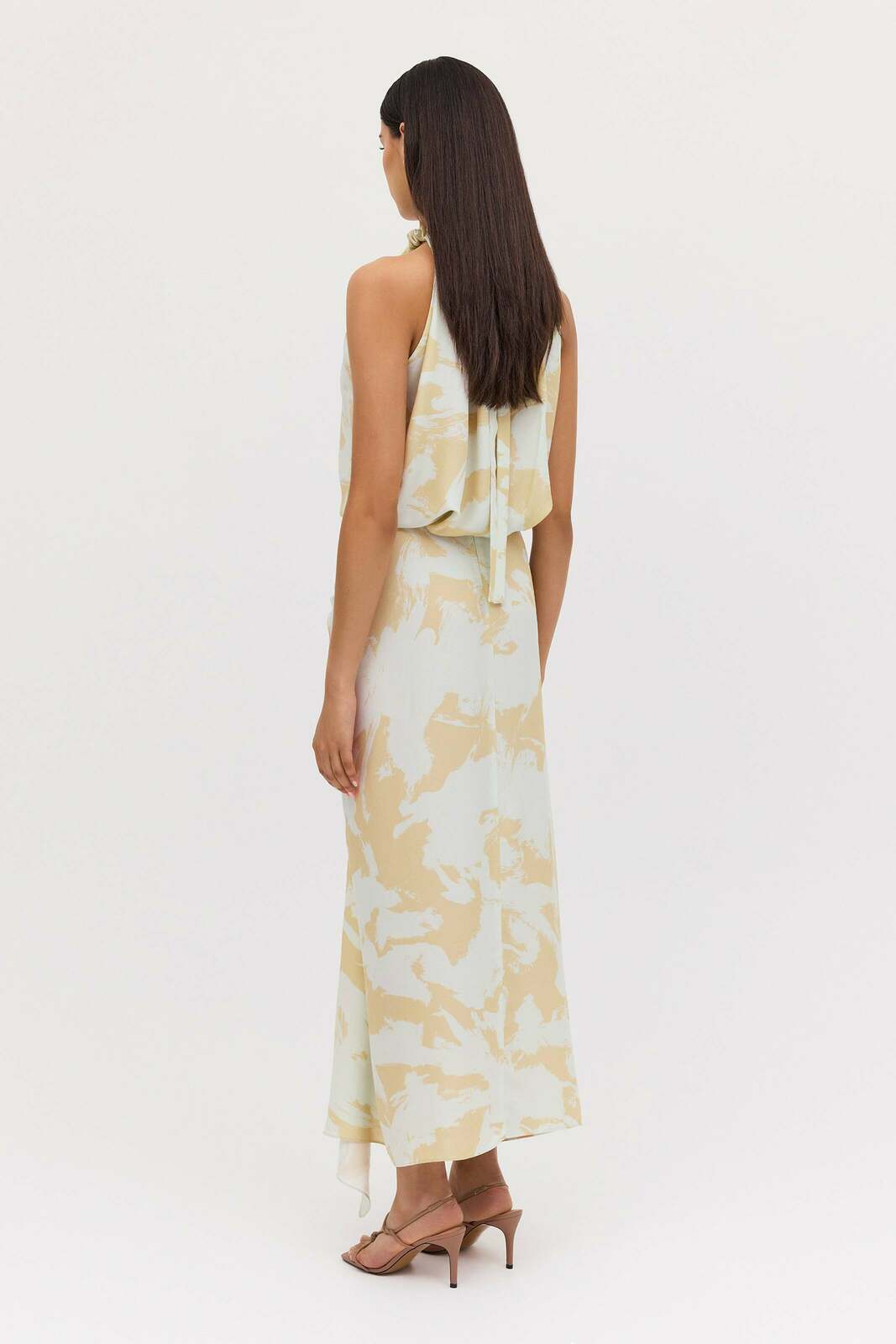 MINT BLOOM CREPE MAJORCA DRESS
