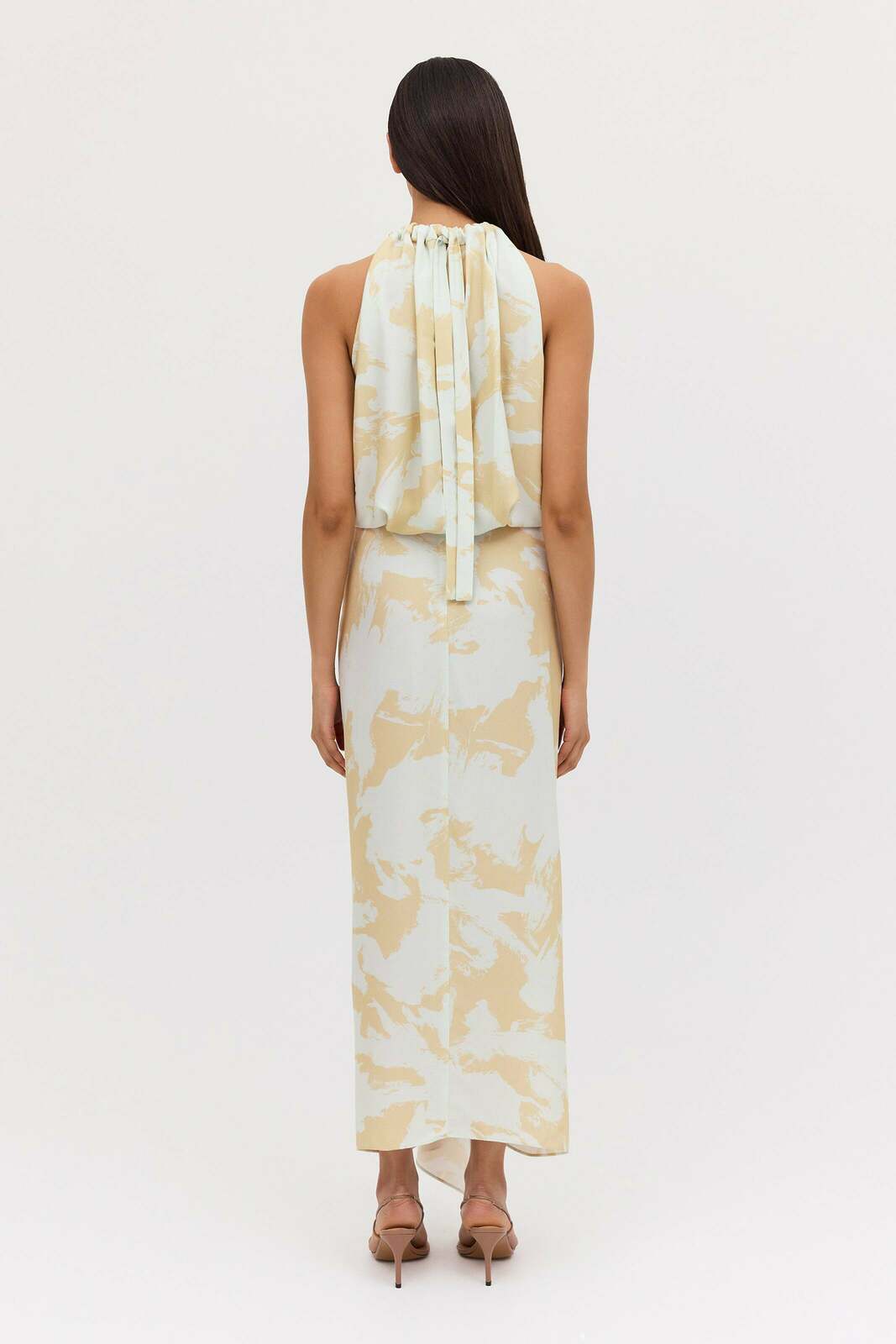 MINT BLOOM CREPE MAJORCA DRESS
