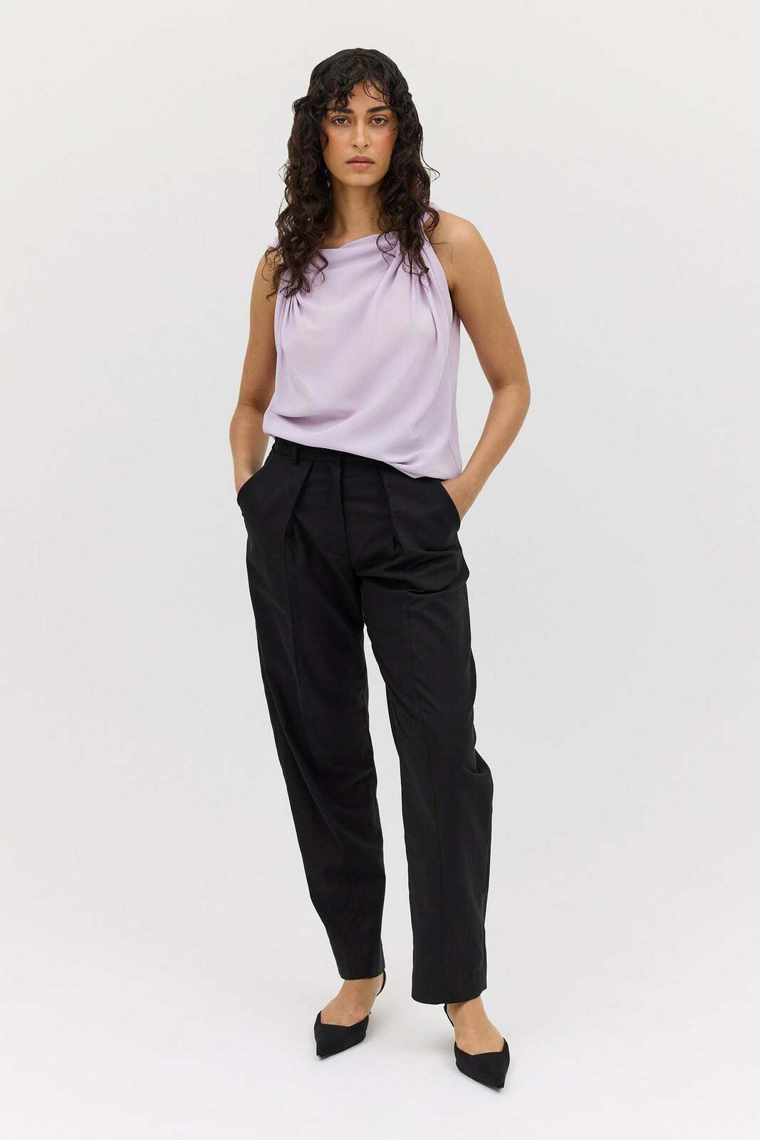 BLACK COTTON DRILL TONDO PANT