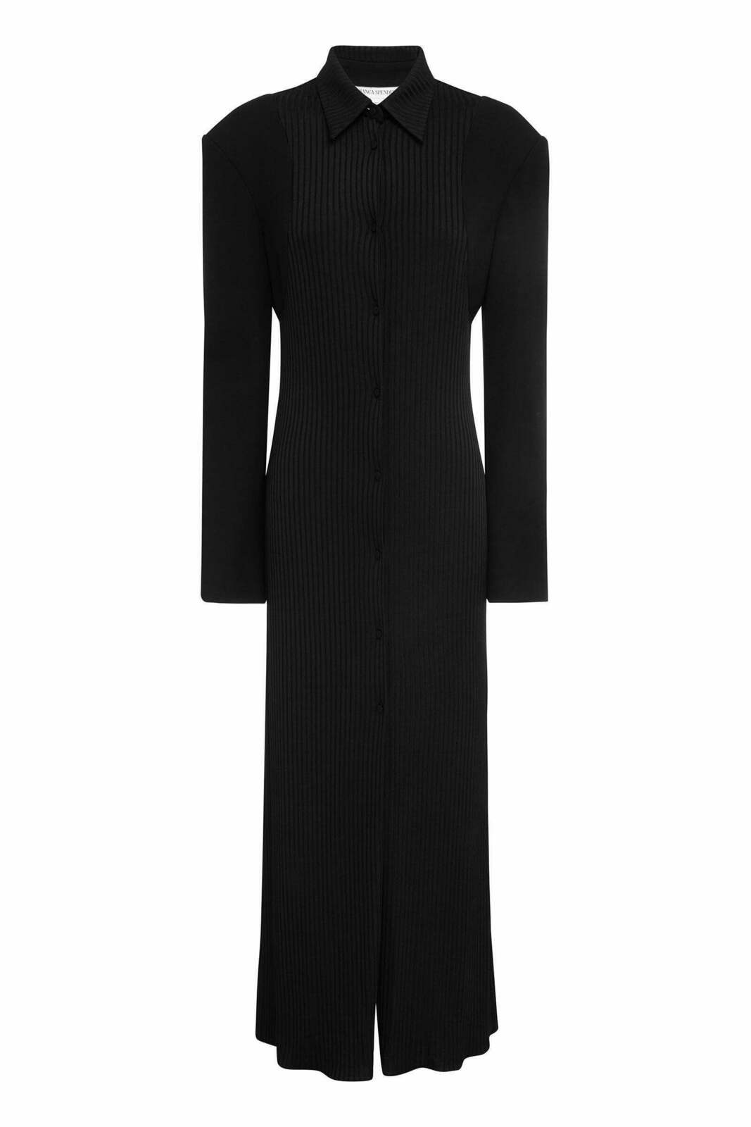BLACK RIB CLAUDIA DRESS