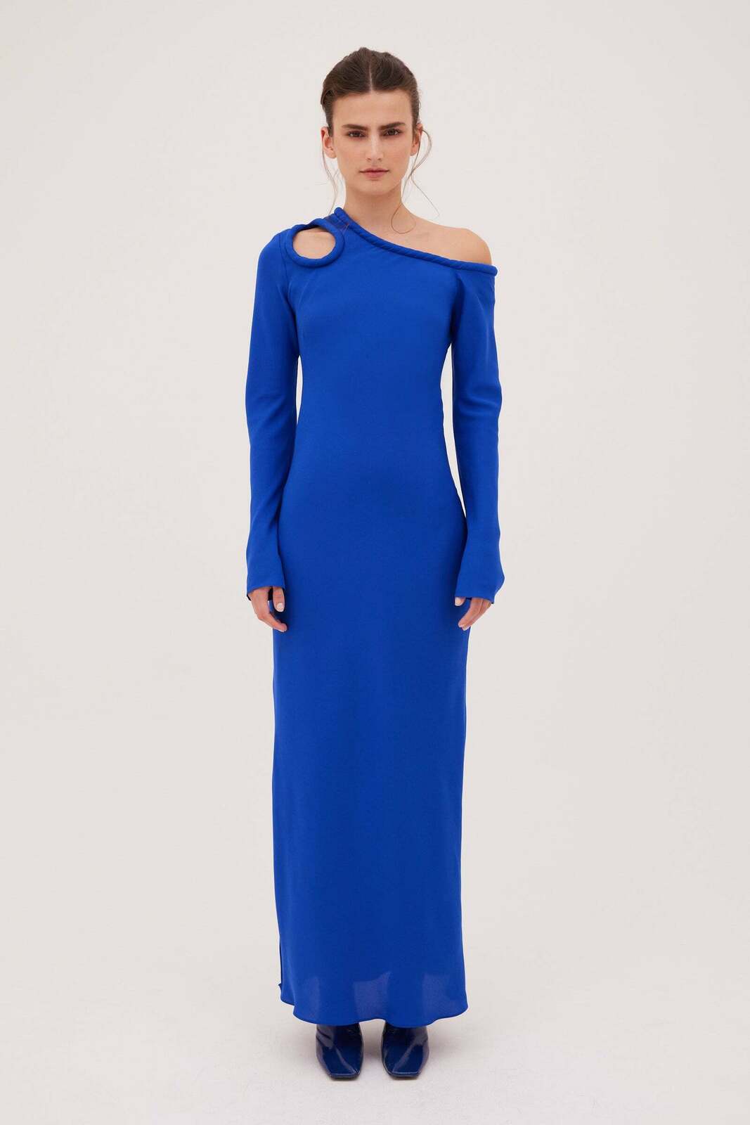 COBALT SATIN VIVIAN DRESS