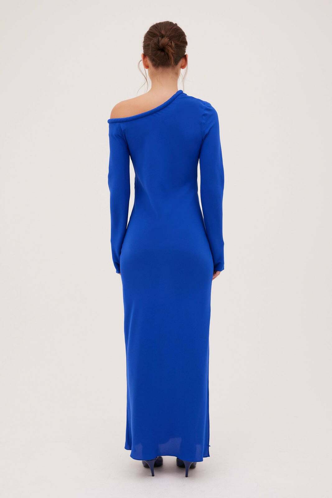 COBALT SATIN VIVIAN DRESS