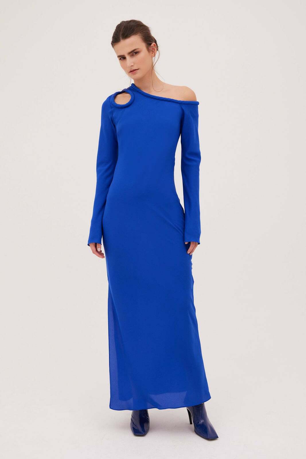 COBALT SATIN VIVIAN DRESS