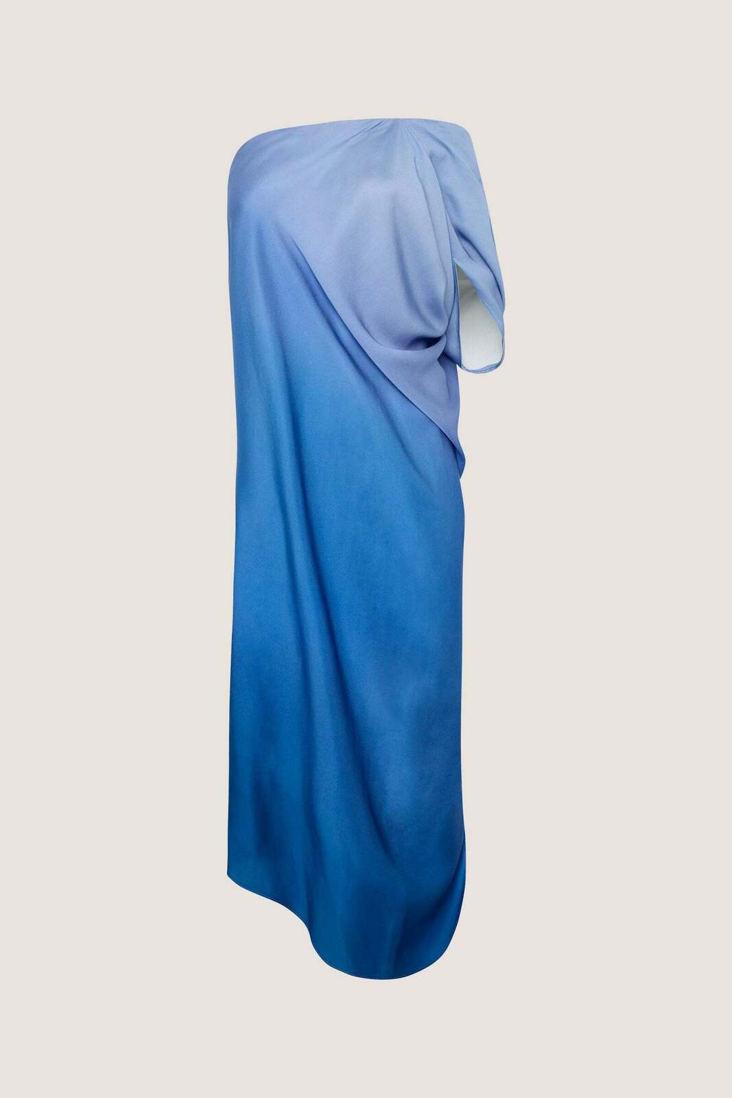 AZURE OMBRE SATIN PARAGON DRESS