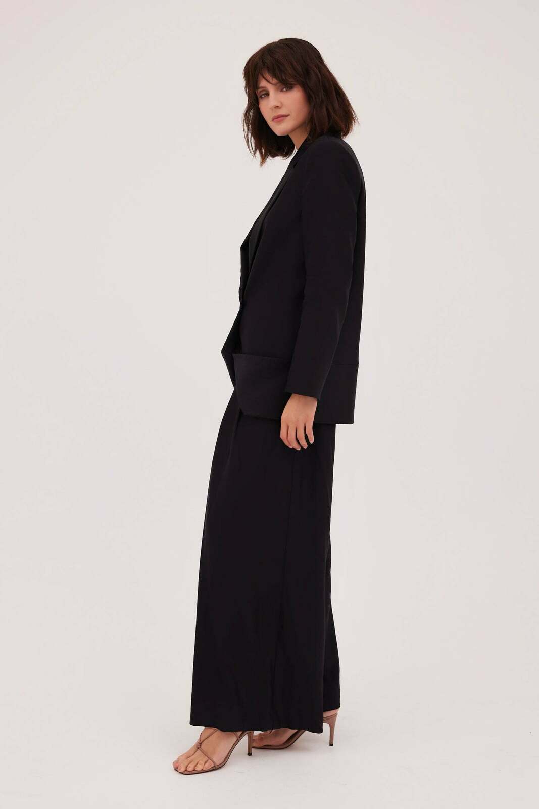BLACK LINEN TWILL EVOKE JACKET