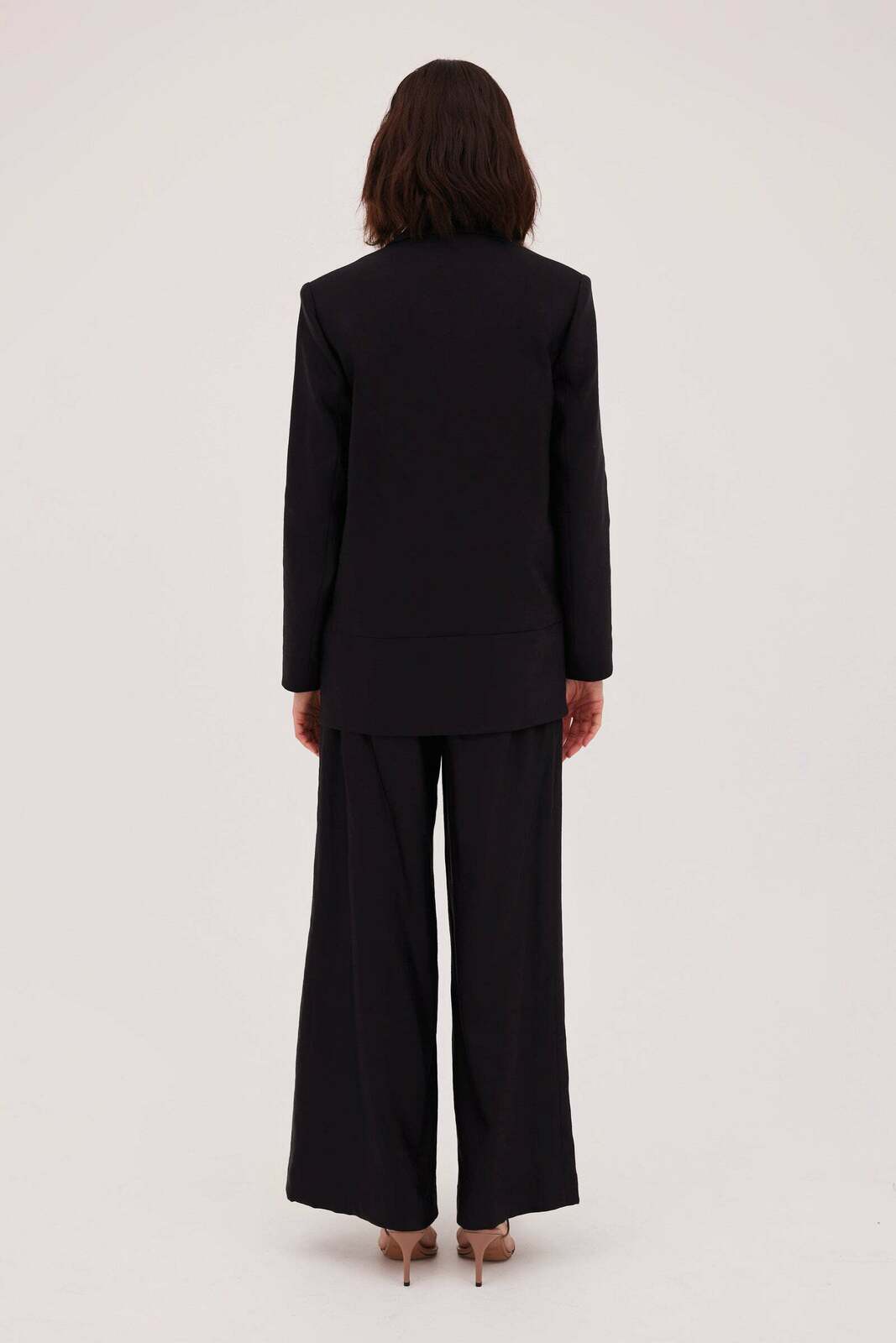 BLACK LINEN TWILL EVOKE JACKET