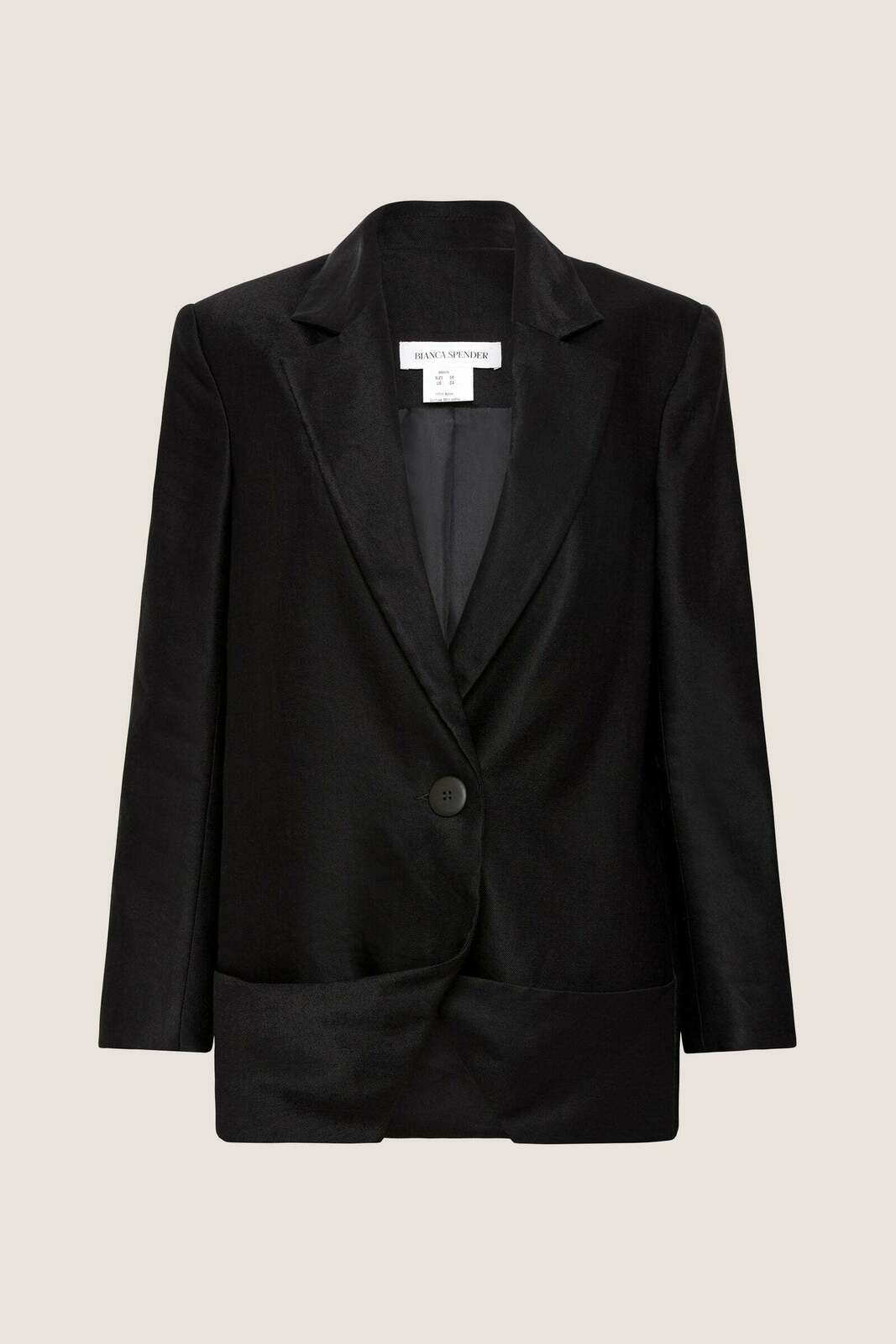 BLACK LINEN TWILL EVOKE JACKET