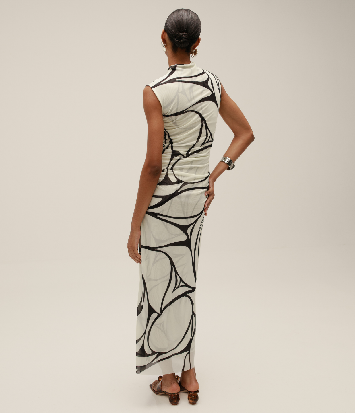 Alma Dress in Black and White