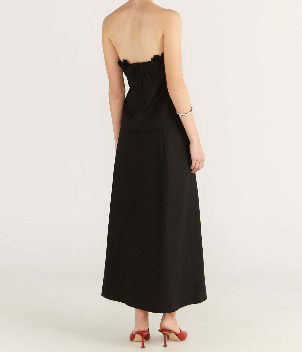 Rosebud Lace Skirt in Black