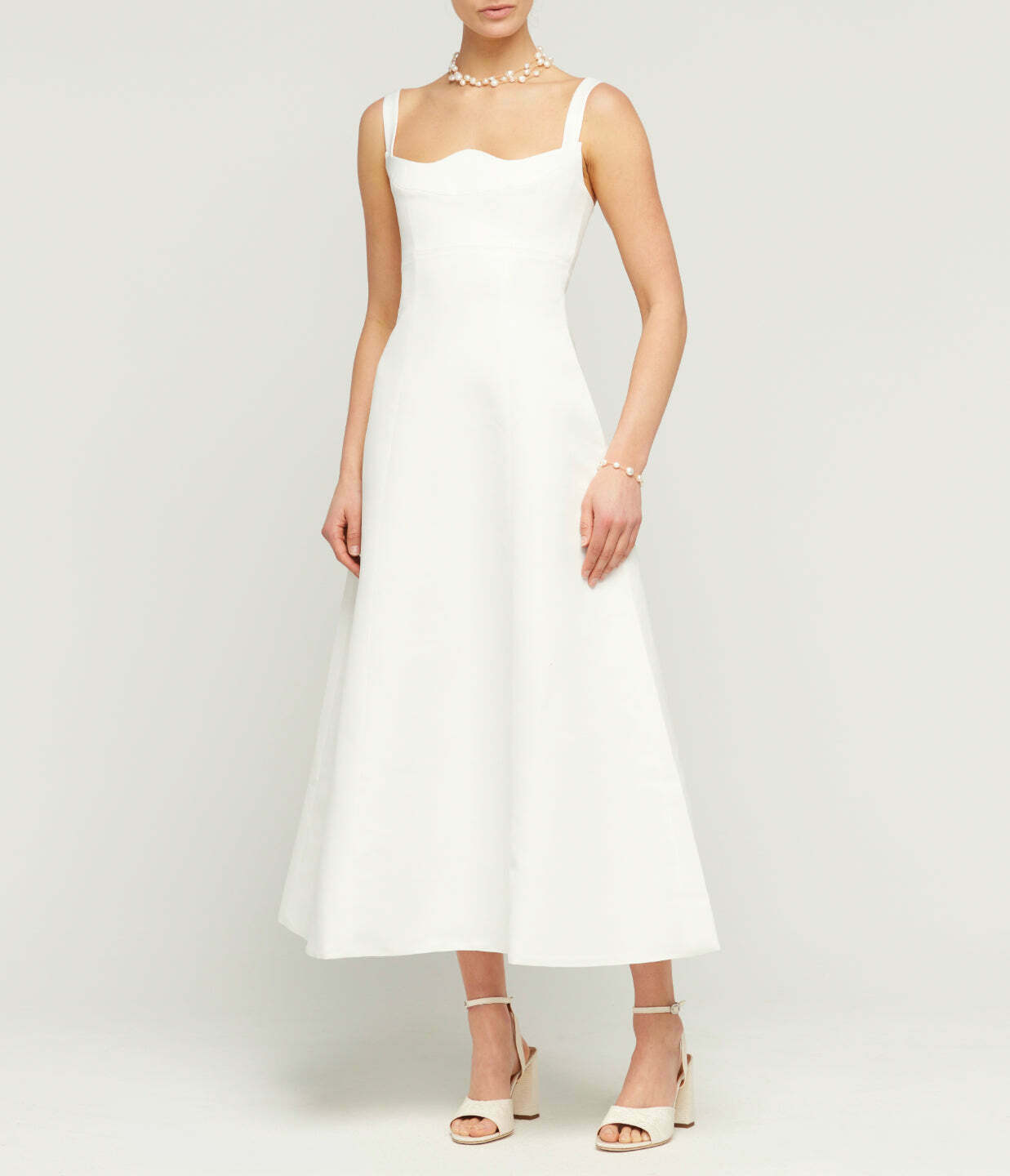 Odette Midi Dress in Snow