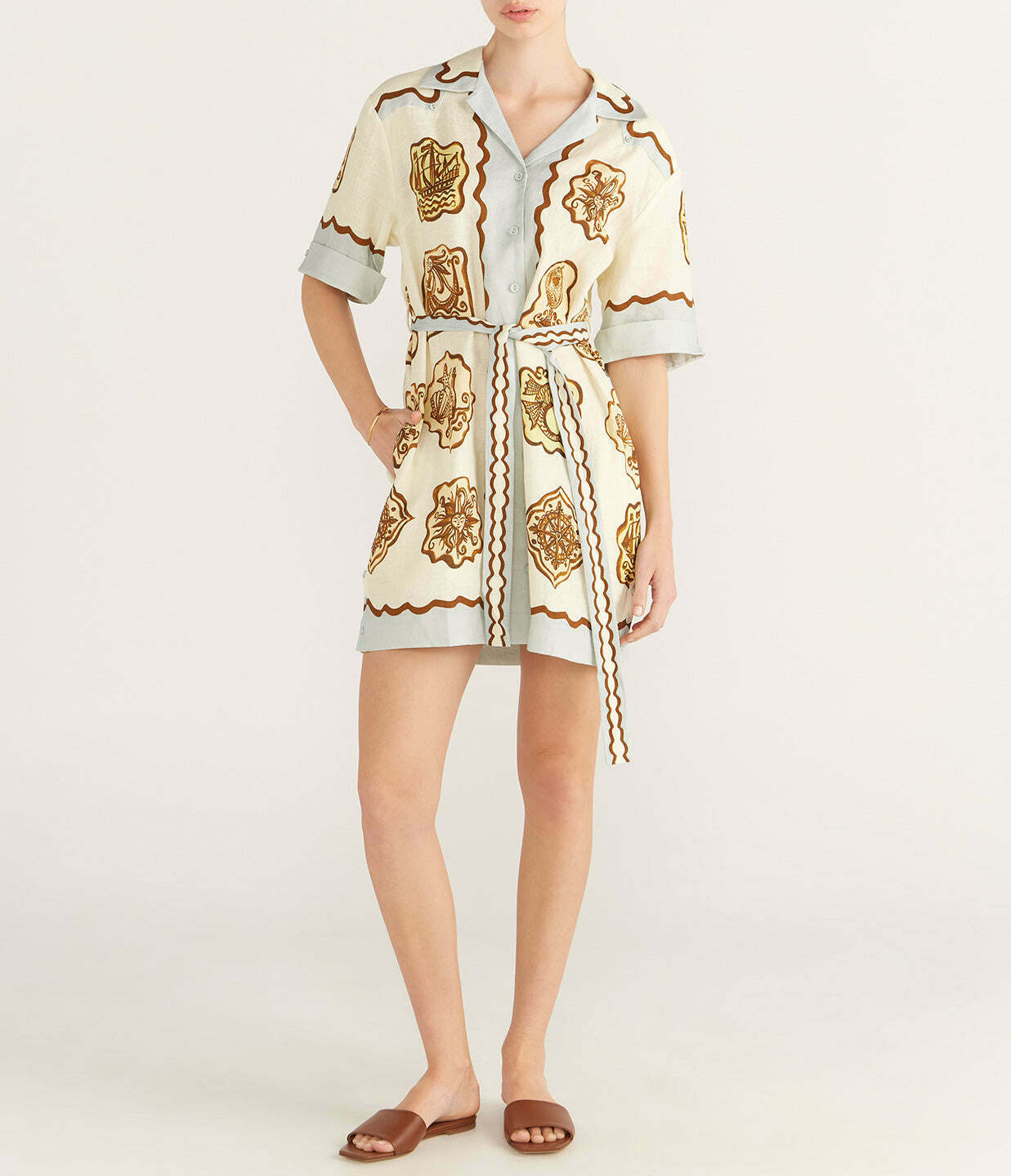 Relic Mini Dress in Cream