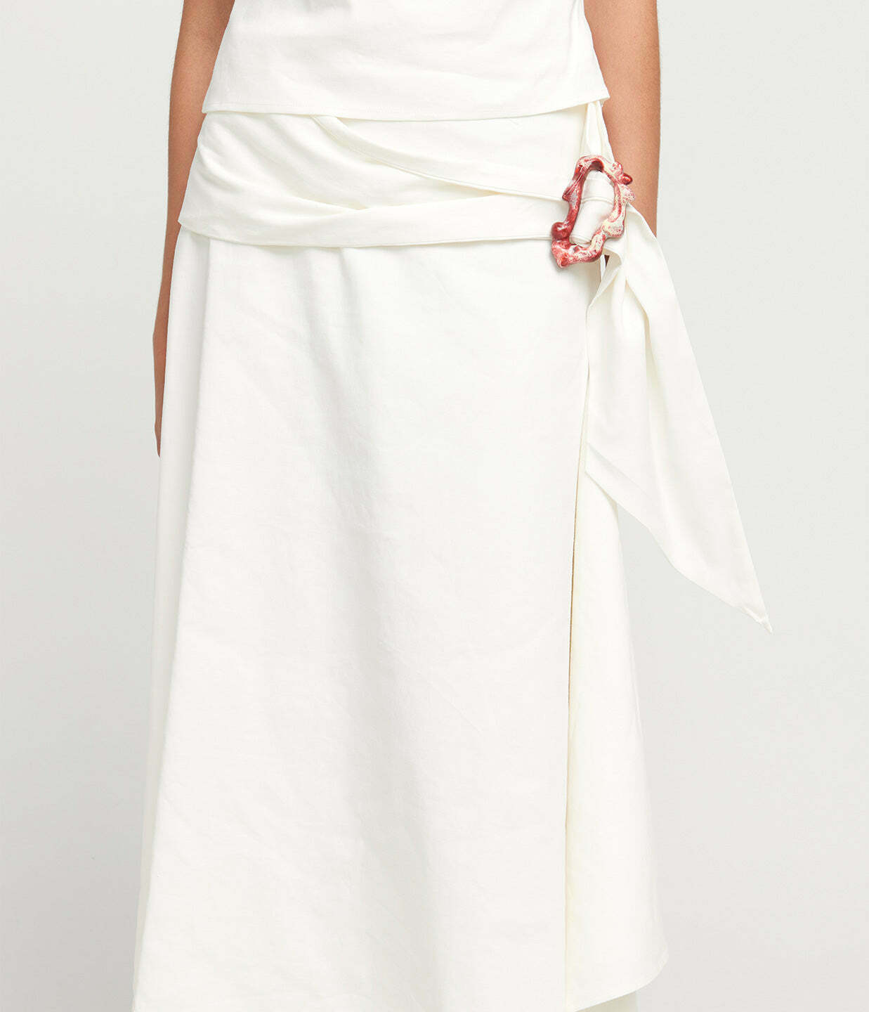 Ingrid Maxi Linen Skirt in Ivory