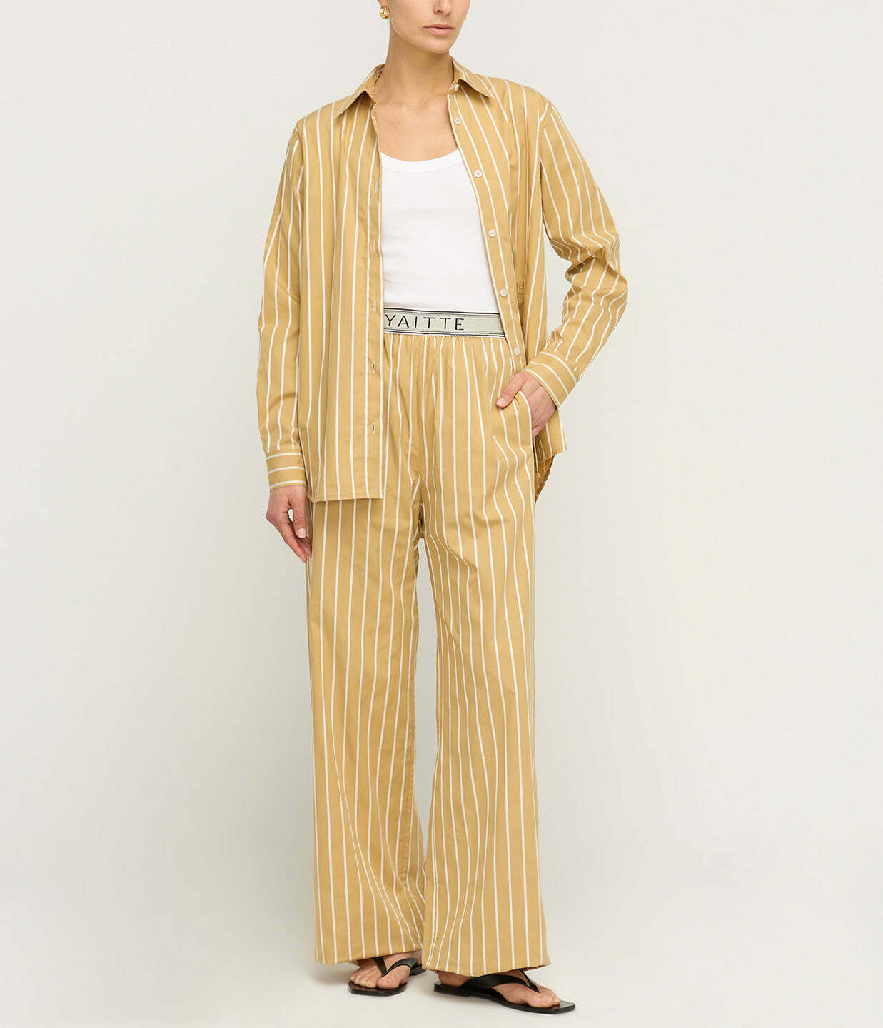 Buoy Striped Shirt in Mustard