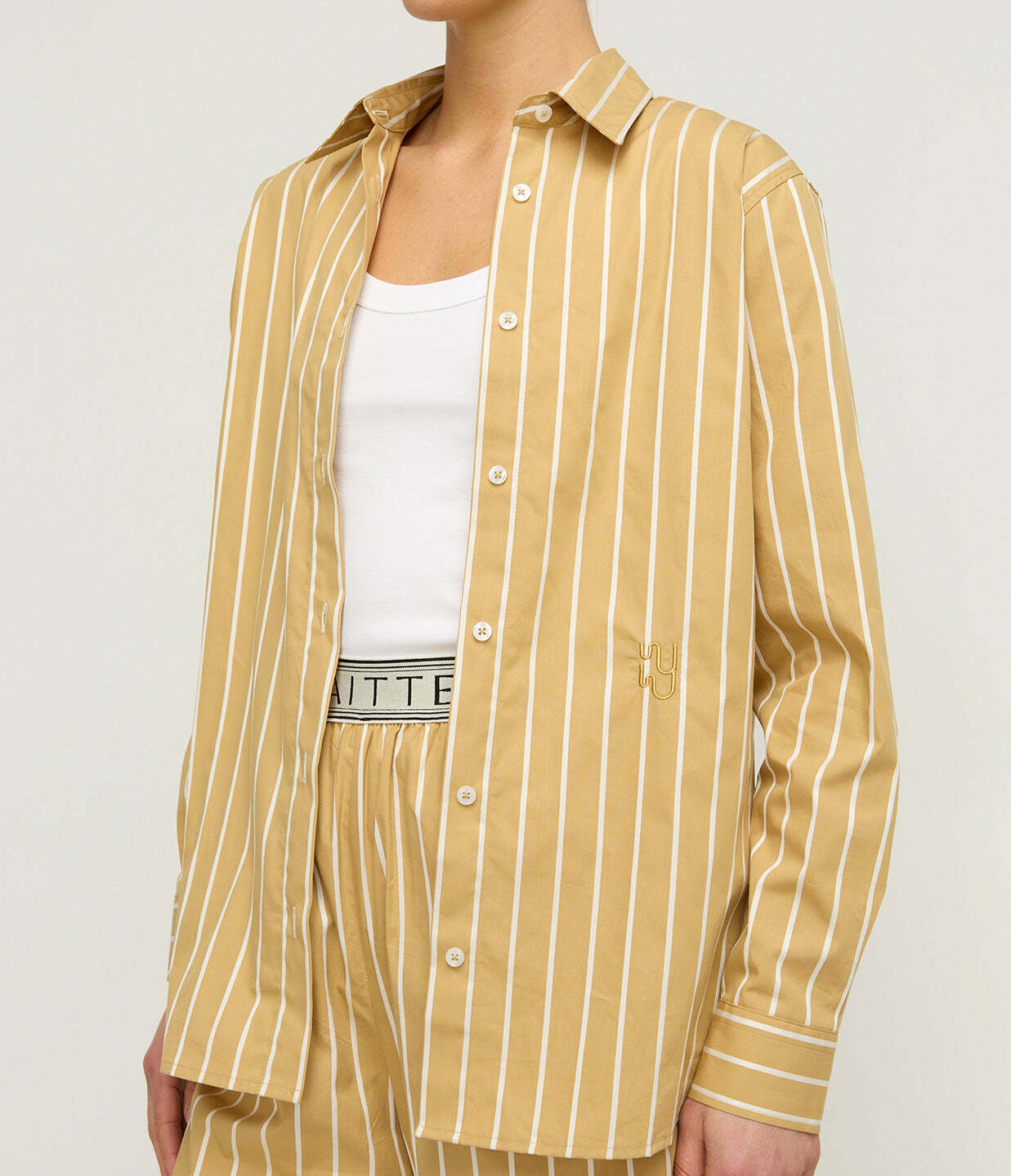 Buoy Striped Shirt in Mustard