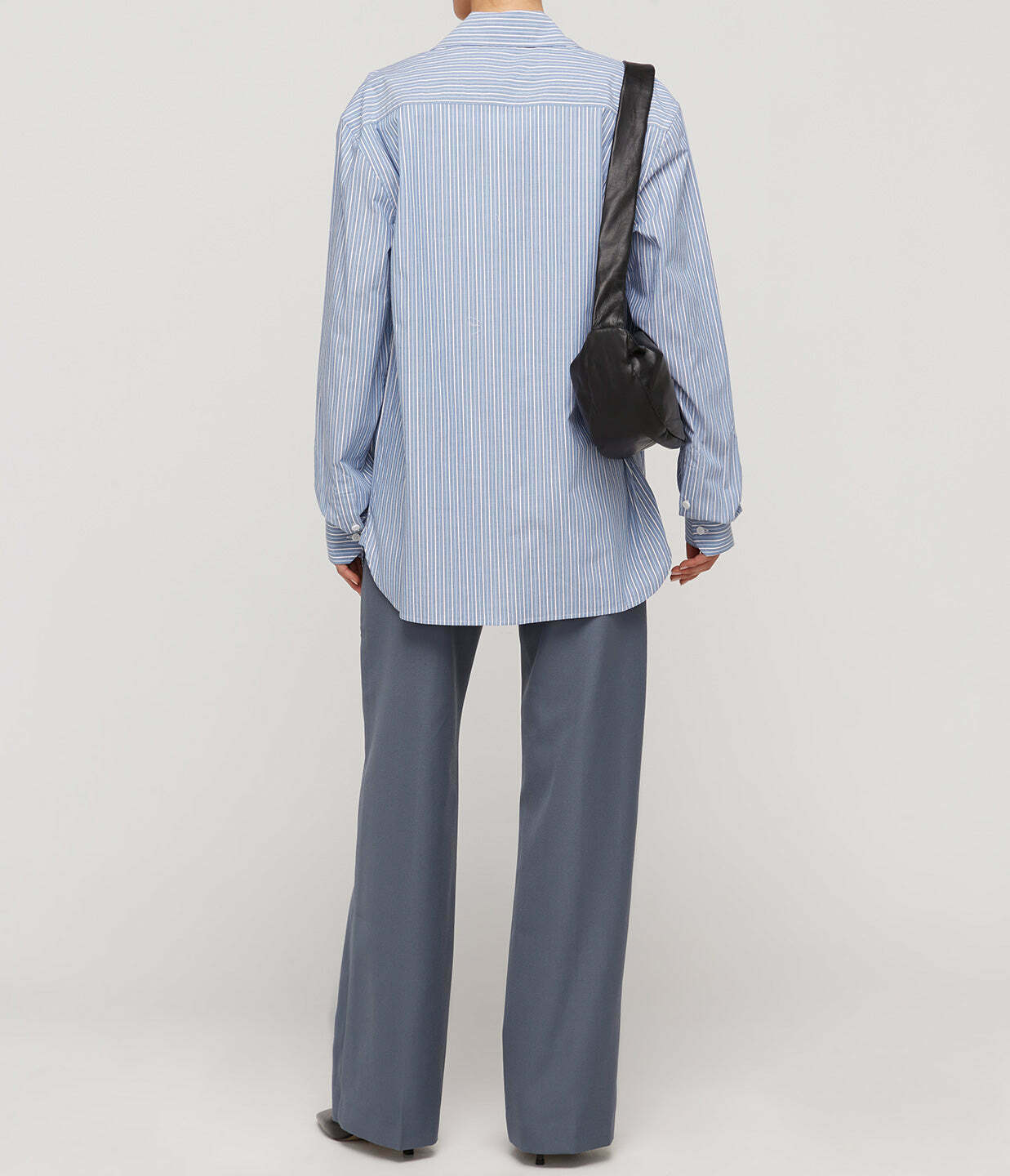 Homme Cotton Shirt in Blue Stripe