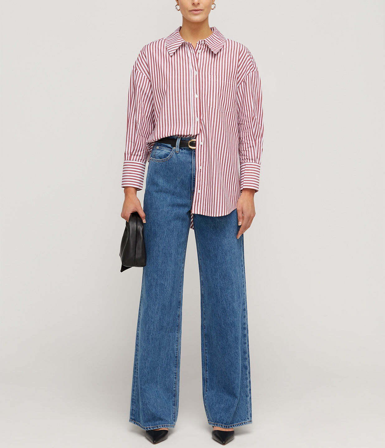 Mika Shirt in Red and White Stripe