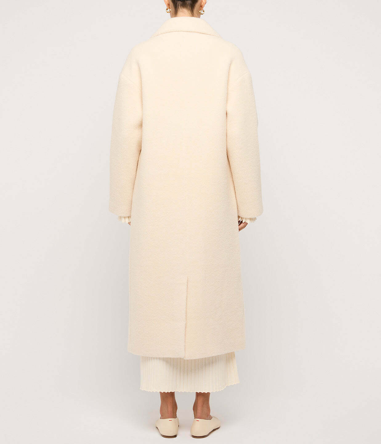 Clementine Wool Blend Coat in Winter White