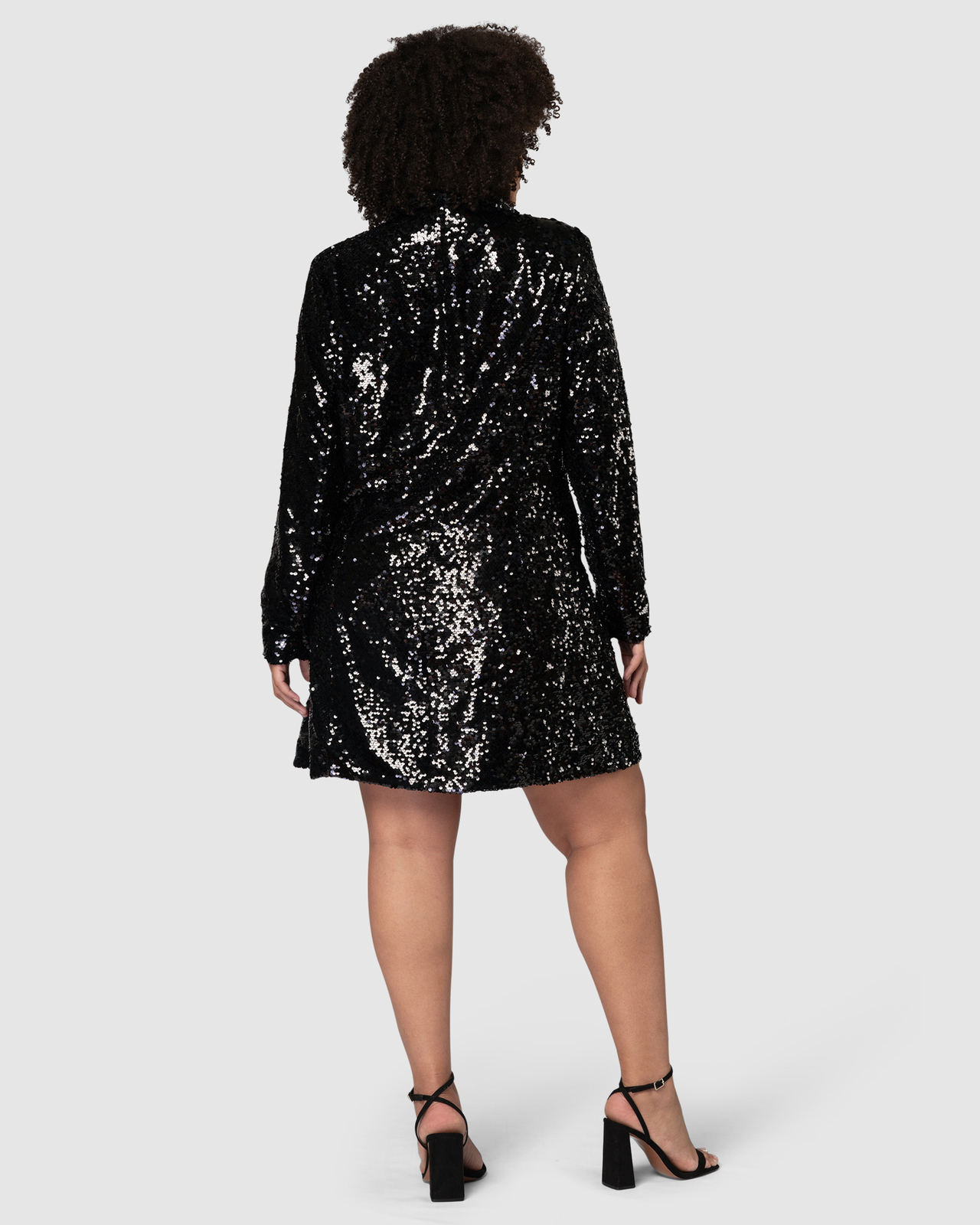 So Fine Tuxedo Dress size 14 black sequin with tags on