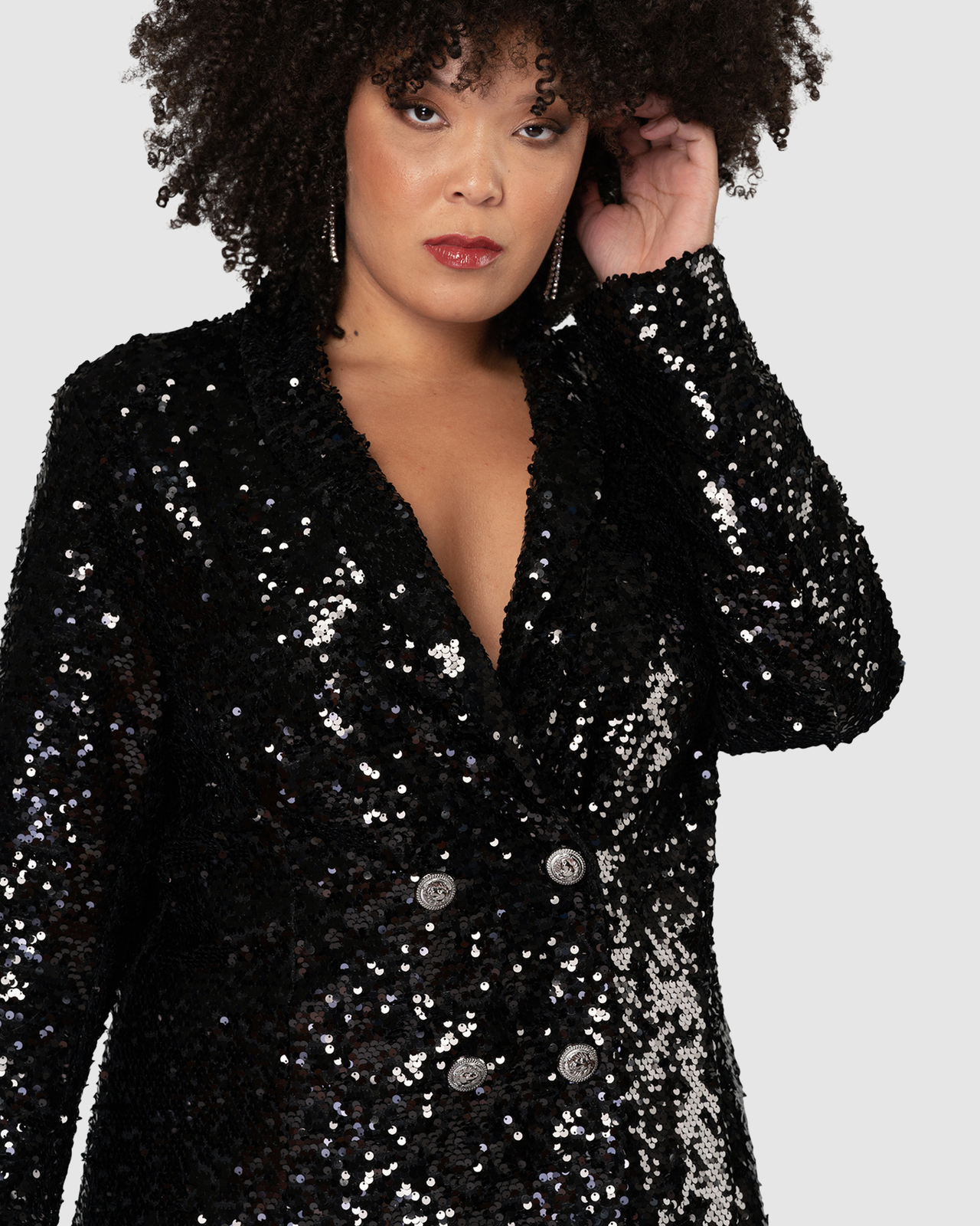 So Fine Tuxedo Dress size 14 black sequin with tags on