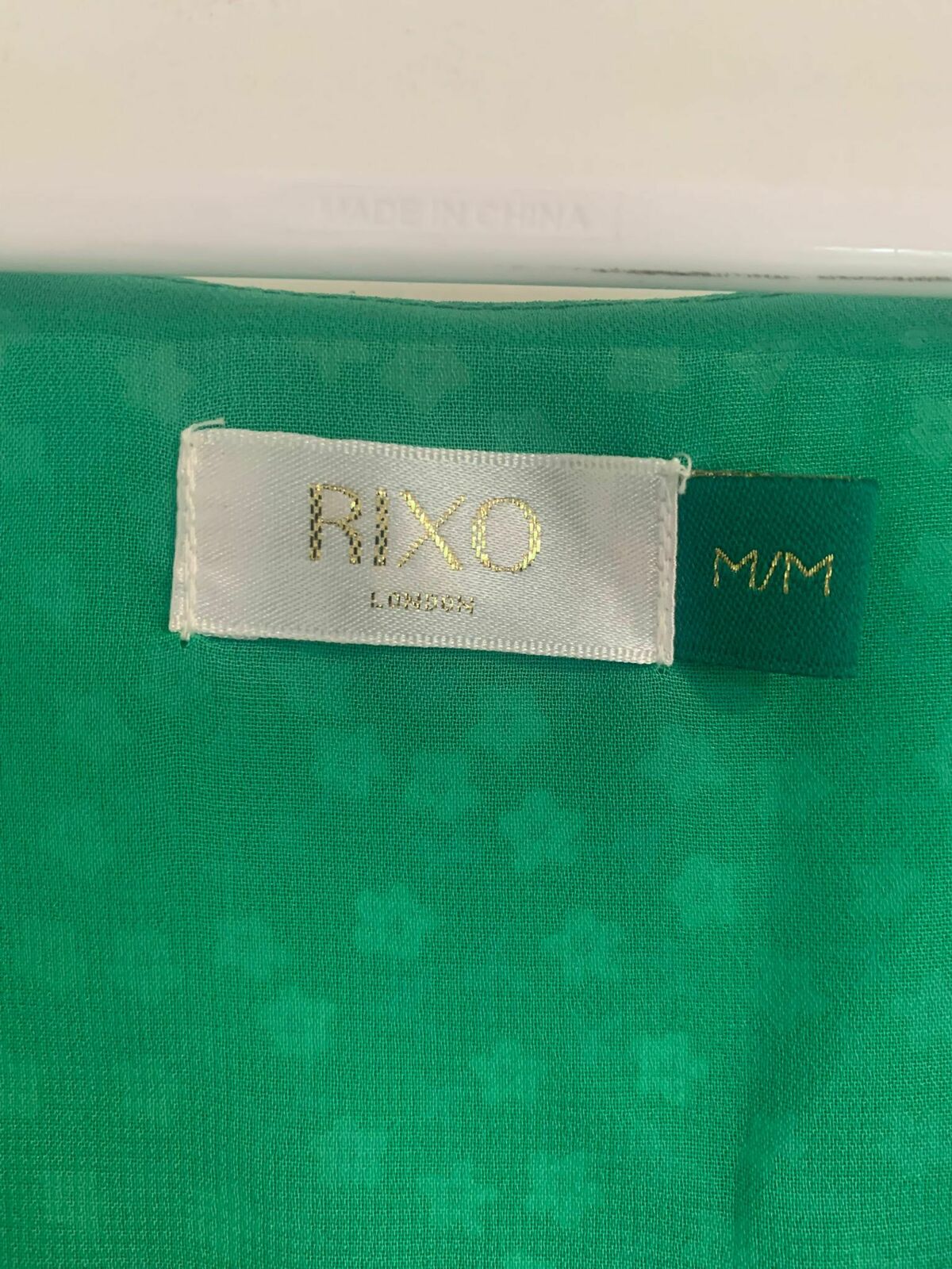 Kikki Retro Micro Floral Top in Green Viscose