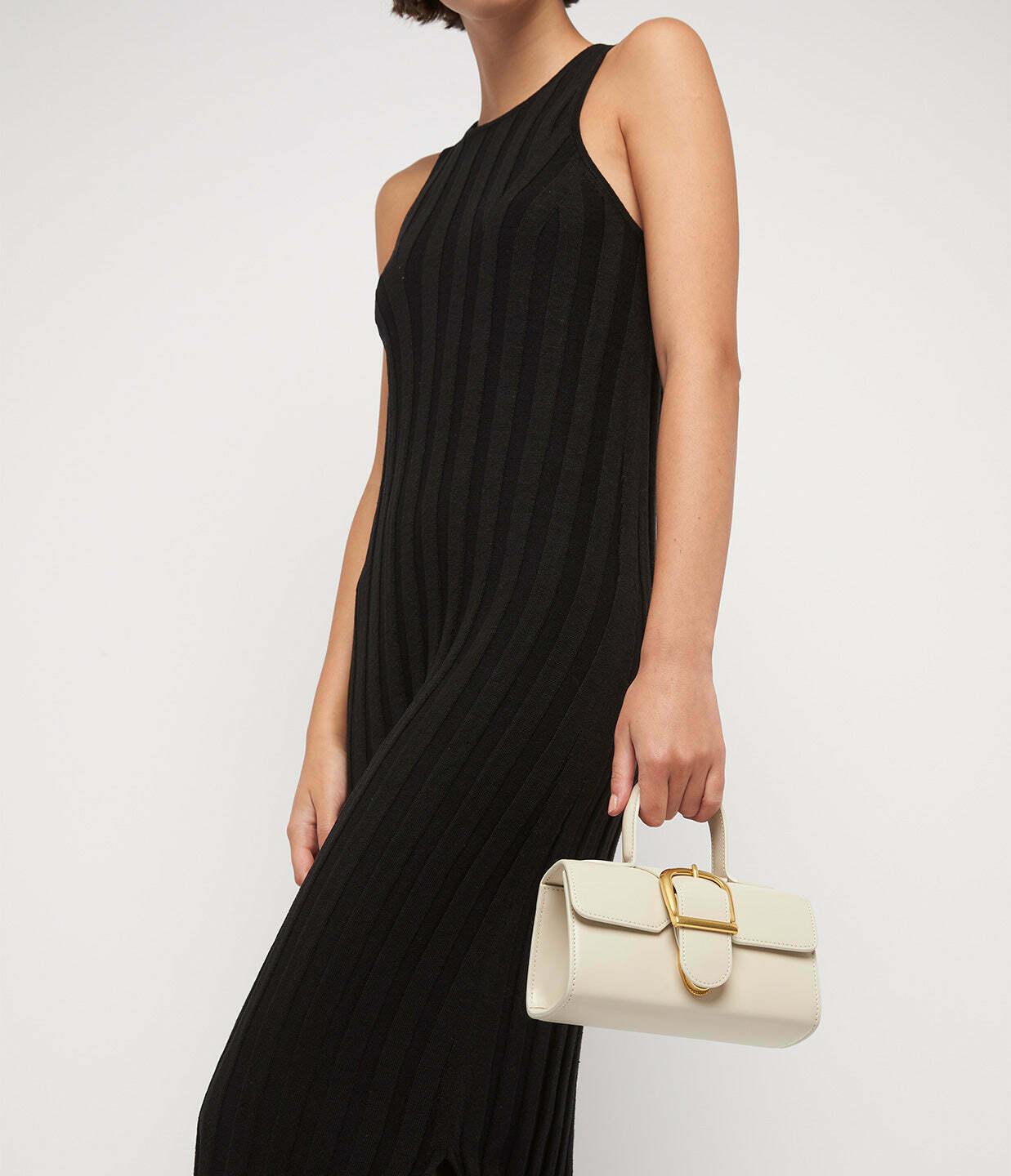 Islet Silk Linen Dress in Black