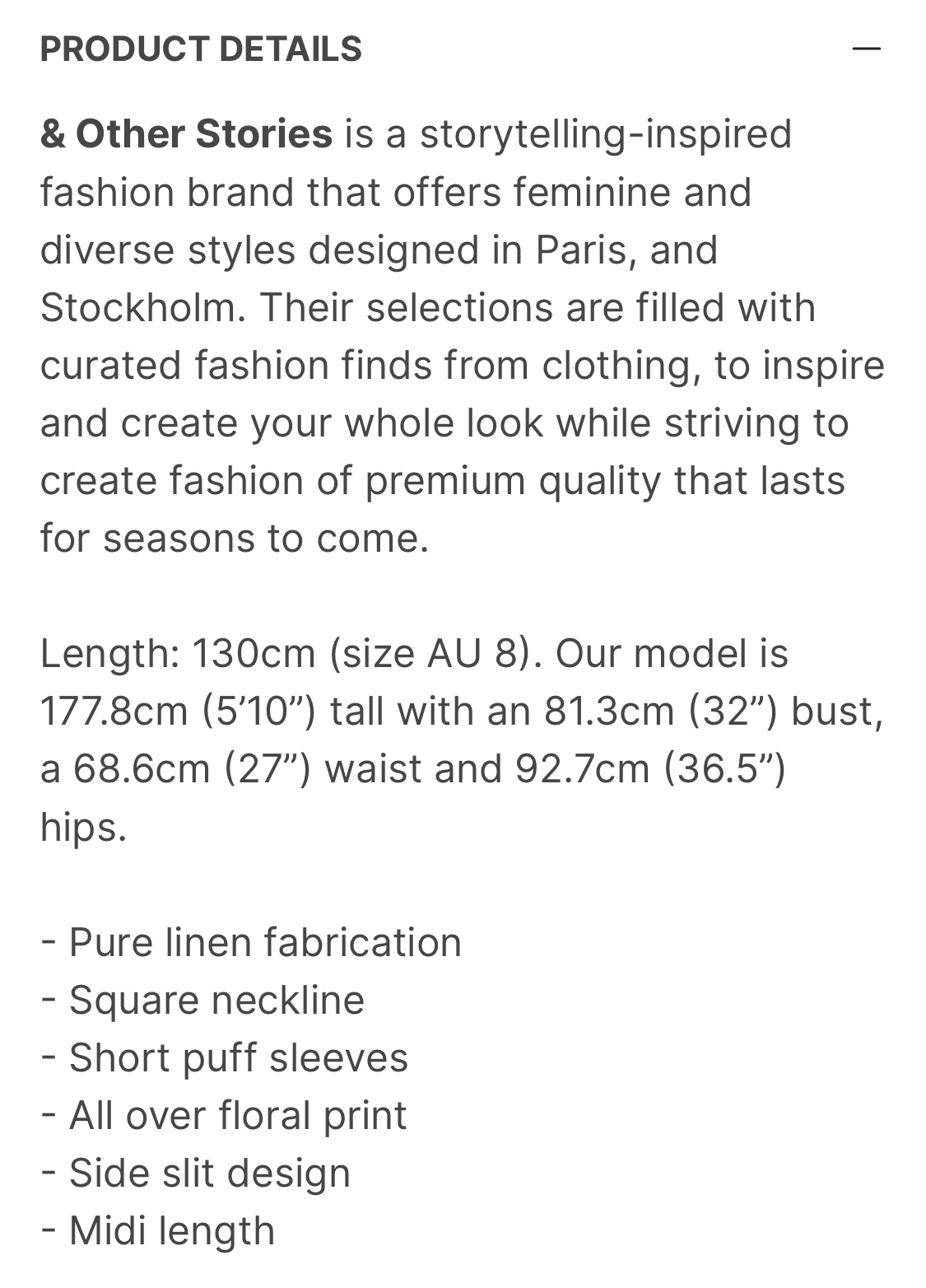  Puff Sleeve Linen Midi Dress 