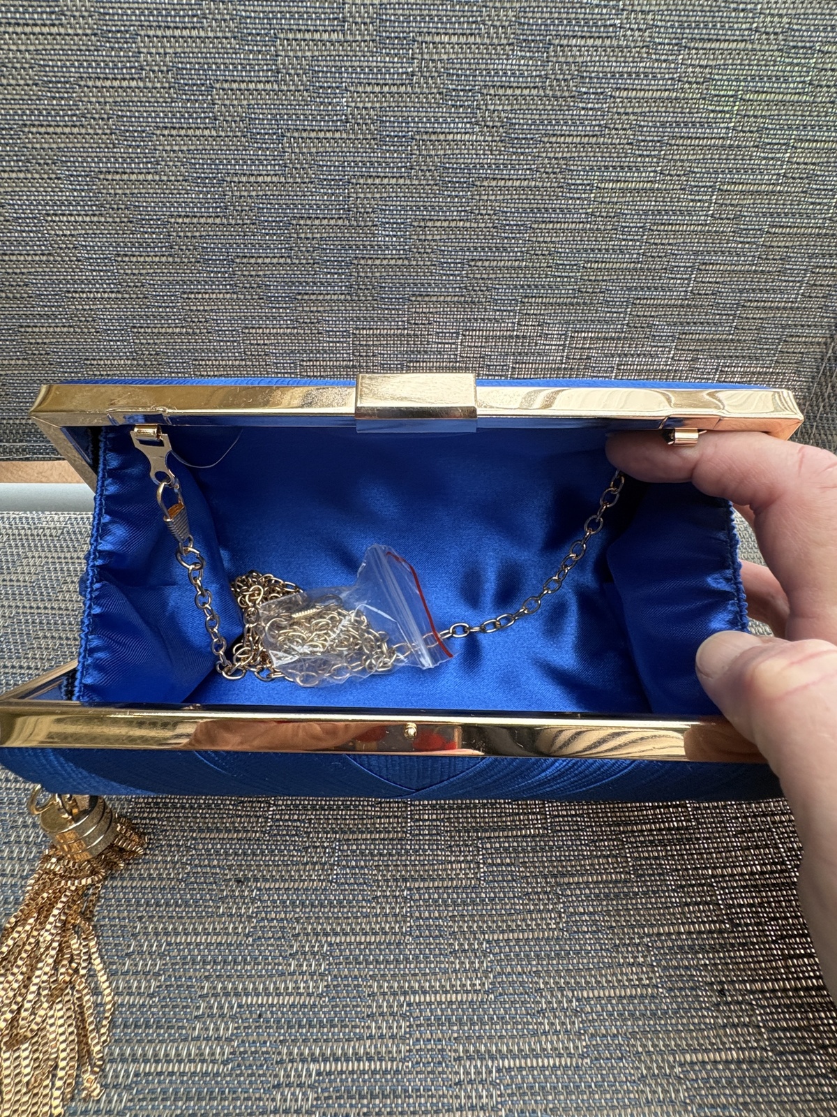 DEANNA EVENING BAG IN BLUE