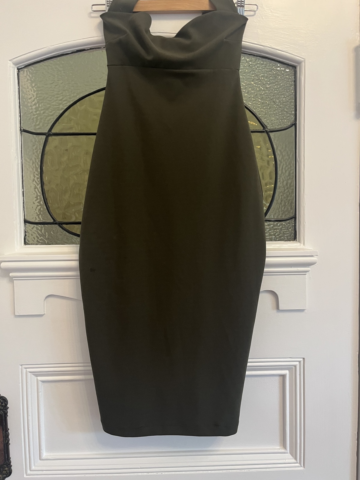 Boulevarde Midi bodycon Dress size M/10 khaki 
