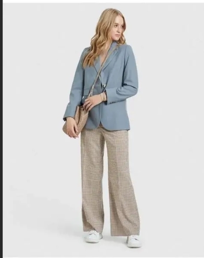 Lola Wool Rich Blazer - Grey Blue