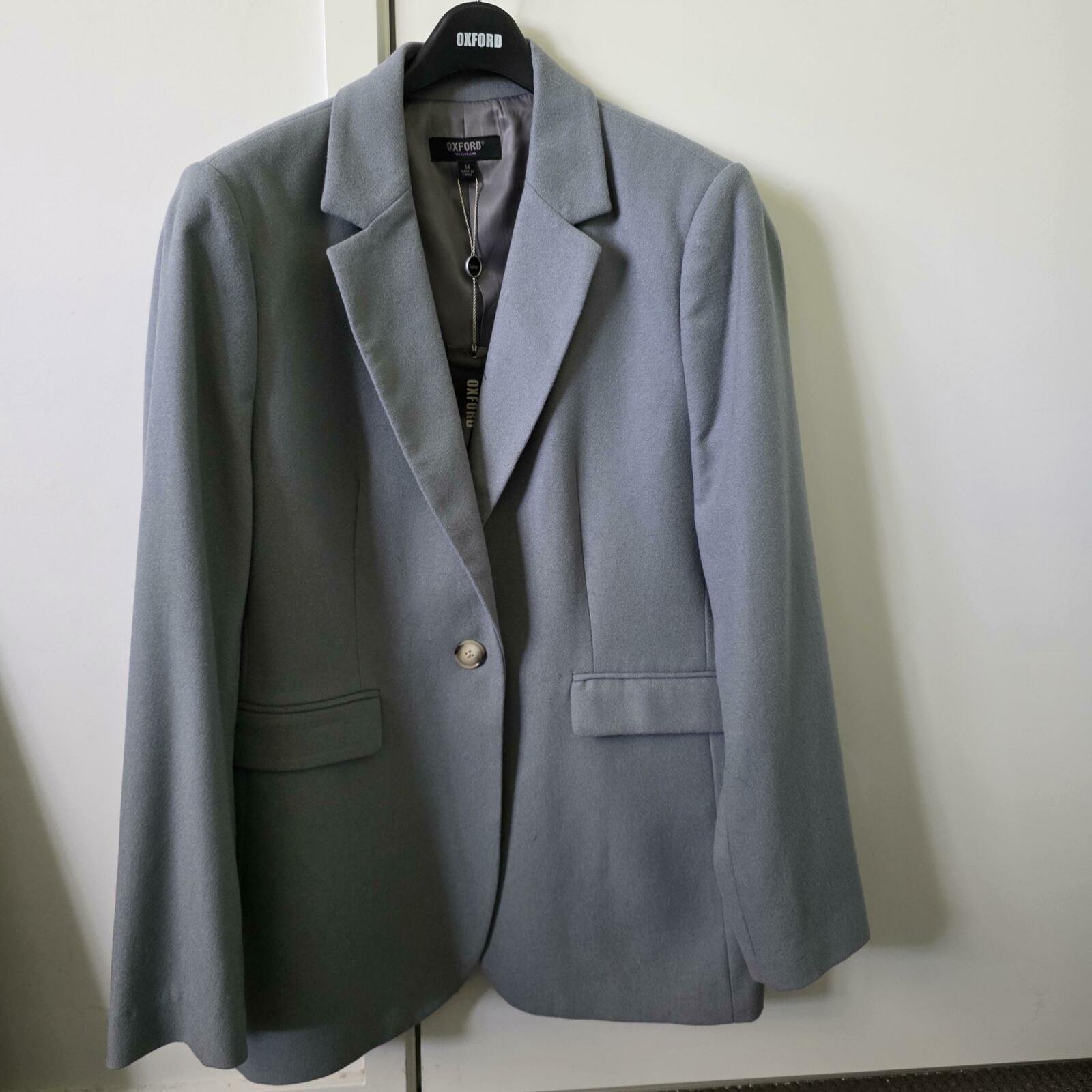 Lola Wool Rich Blazer - Grey Blue