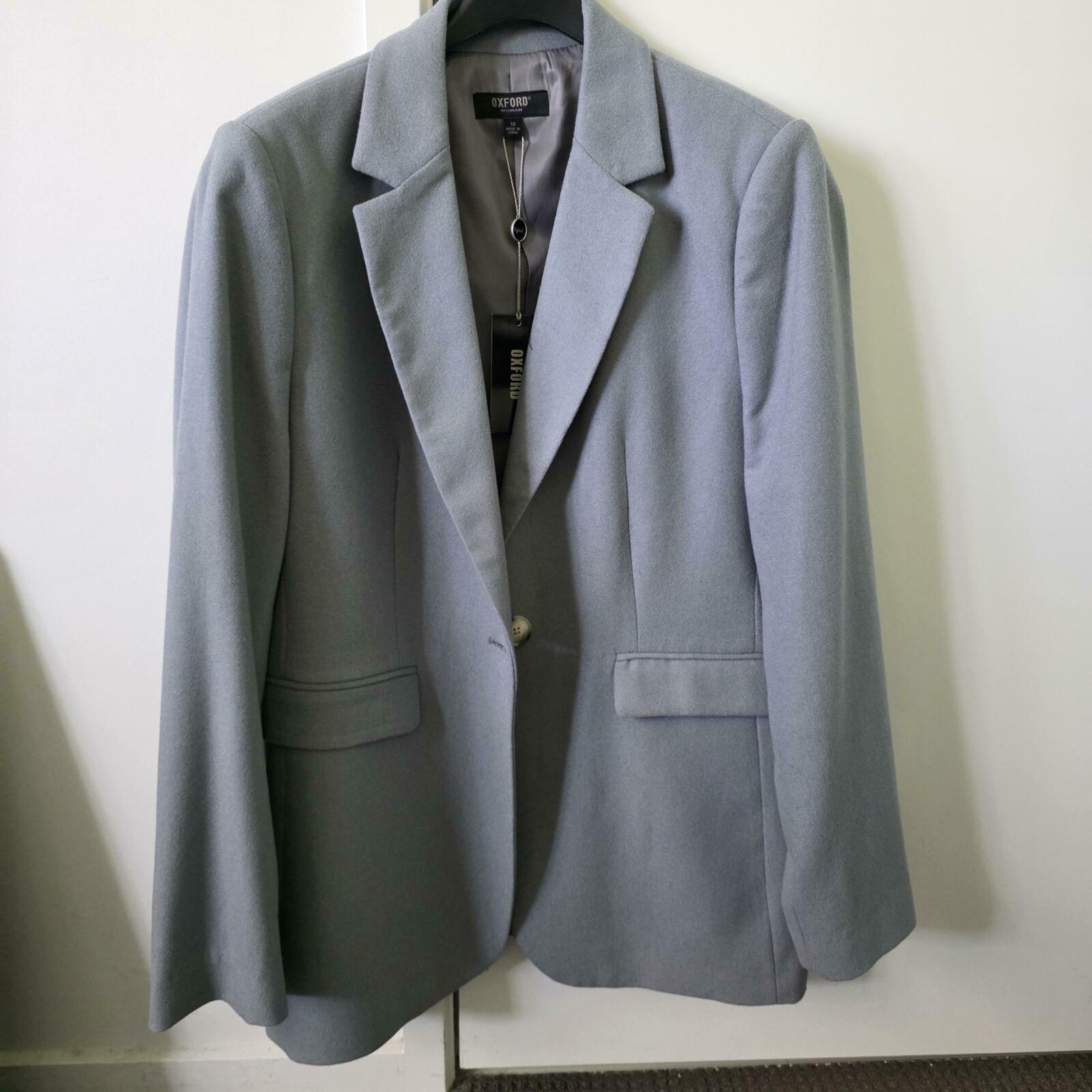 Lola Wool Rich Blazer - Grey Blue
