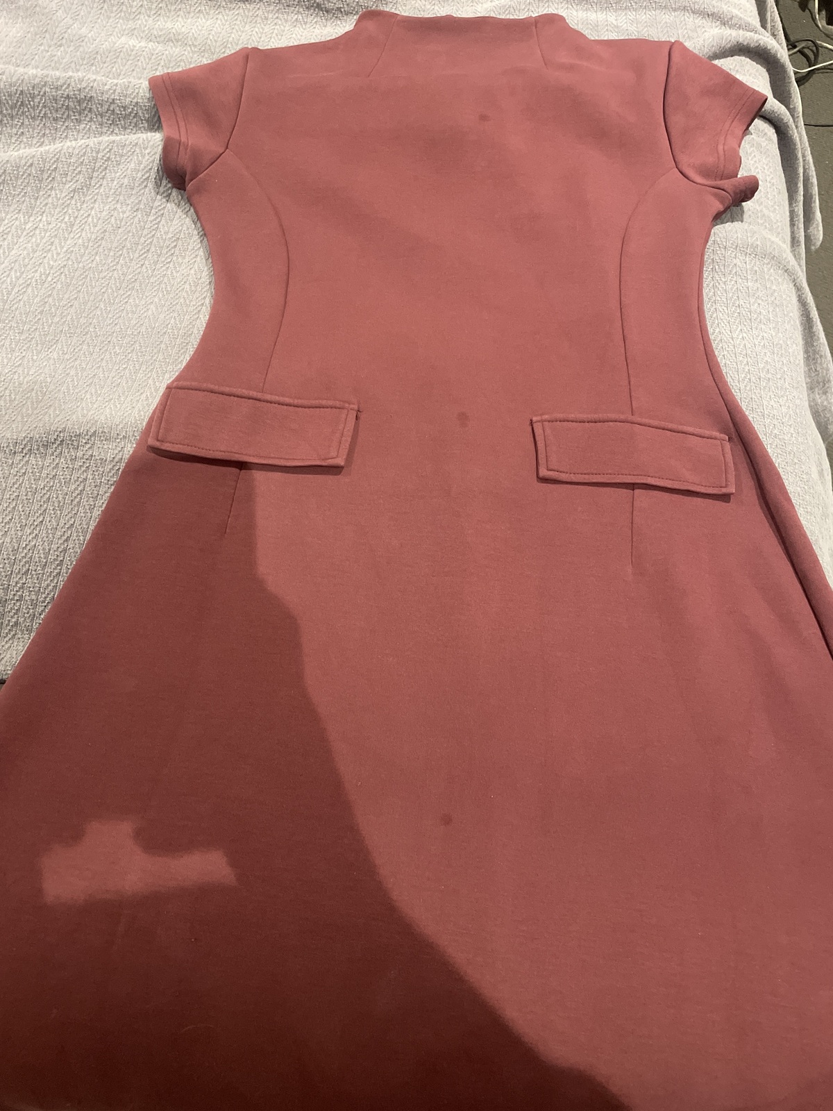 Burgundy Eve Scuba Stretch Dress 