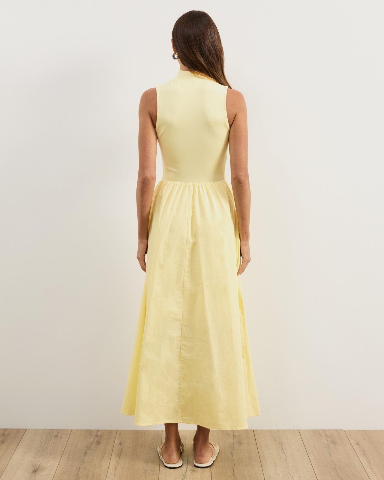 Lemon Annie Contrast Midi Dress