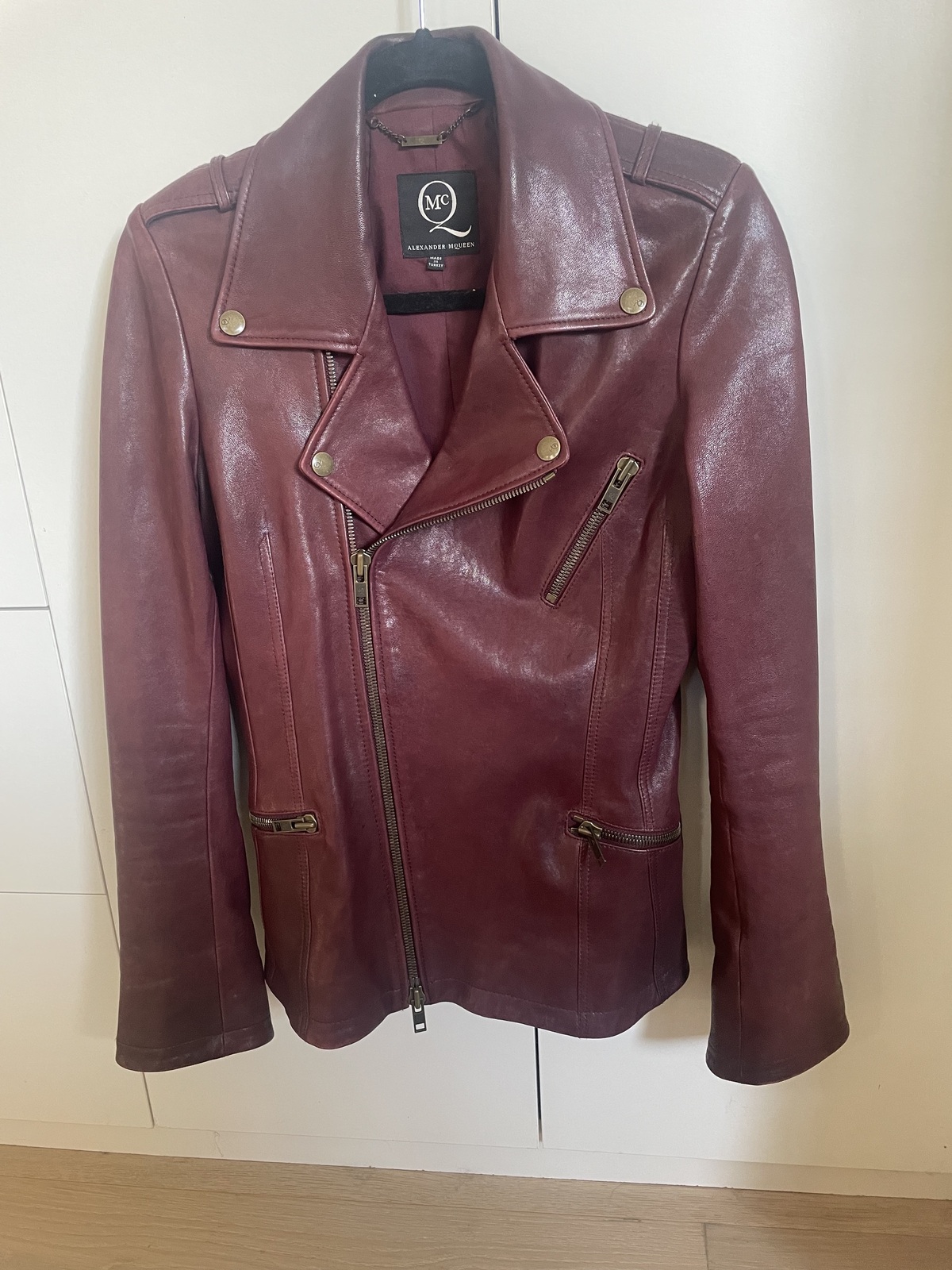McQ Alexander McQueen leather biker jacket