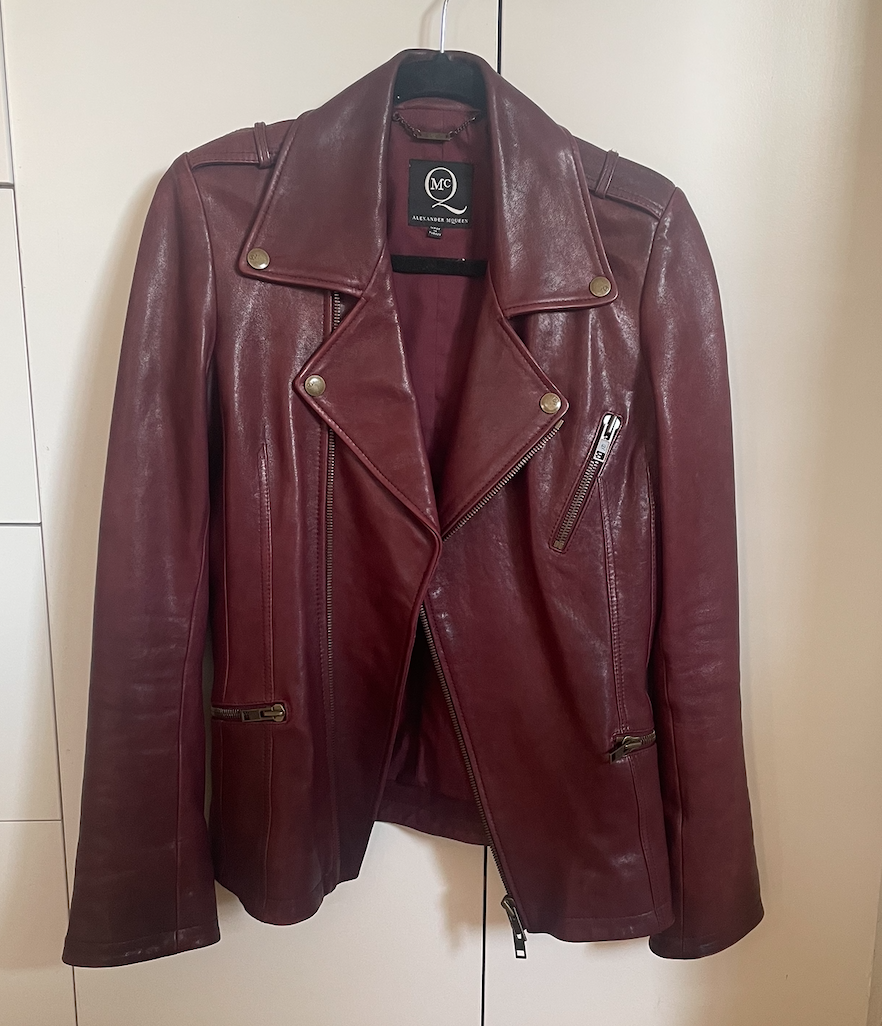 McQ Alexander McQueen leather biker jacket