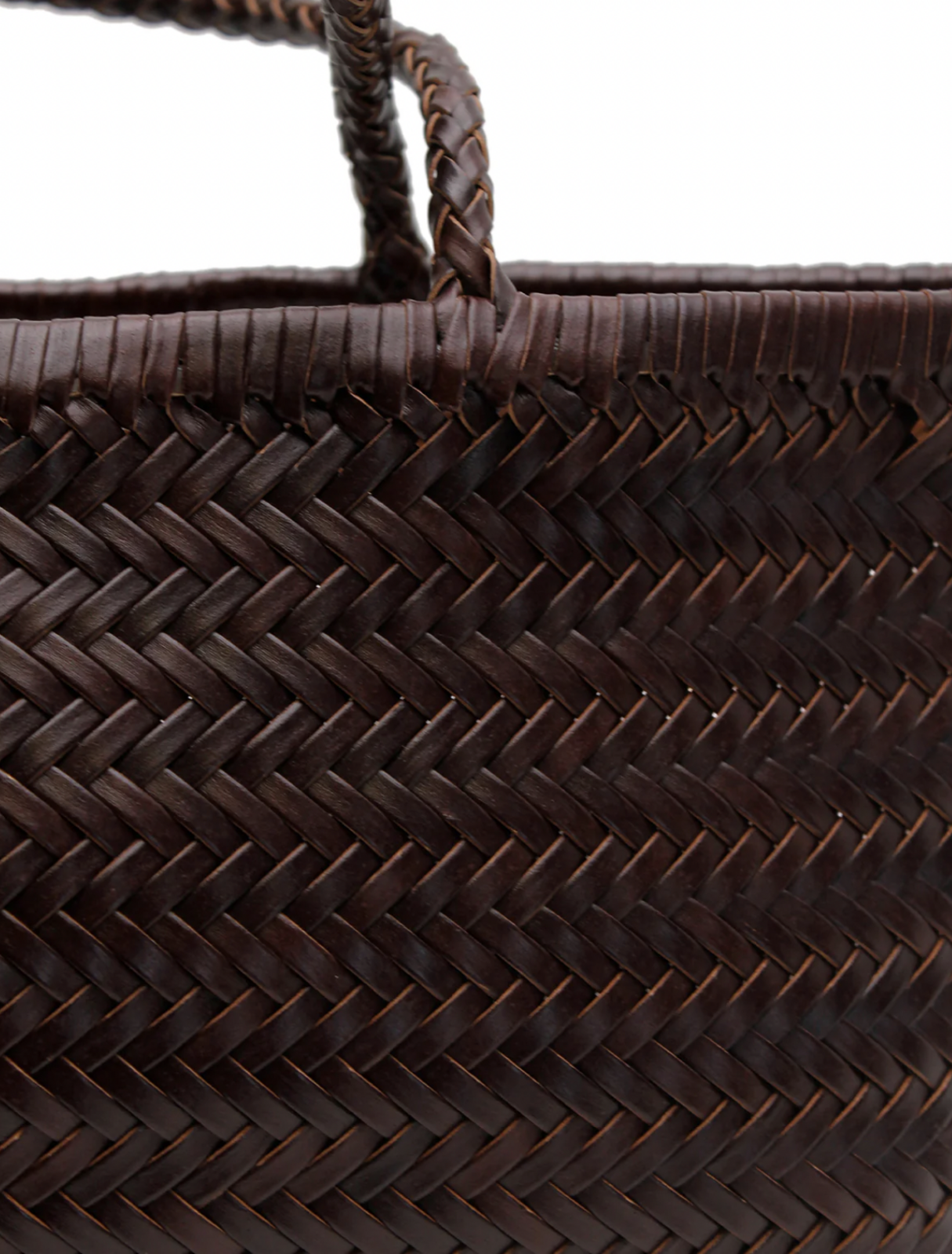 Amelia Woven Bag in Chocolate